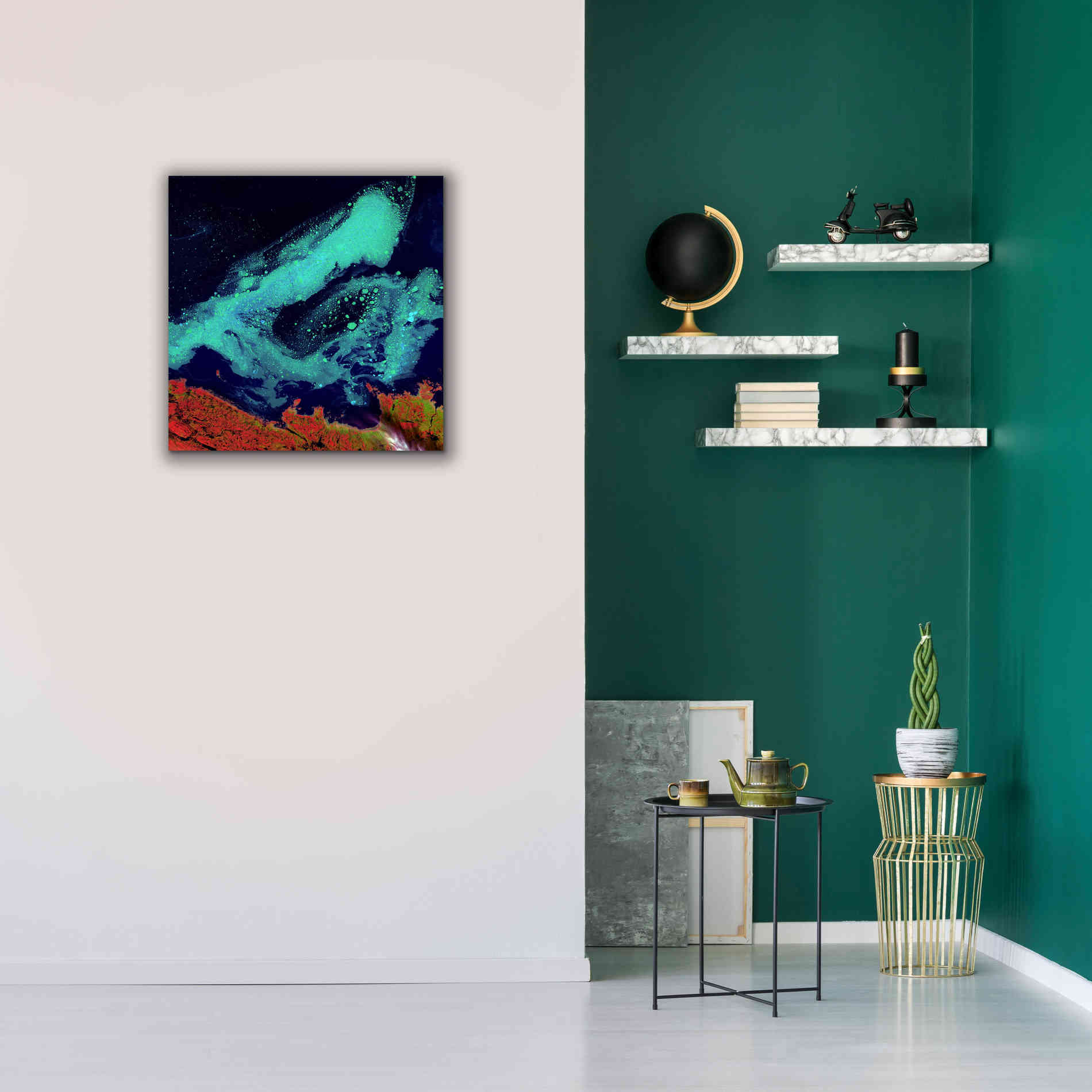 'Earth as Art: Icy Vortex,' Canvas Wall Art,26 x 26
