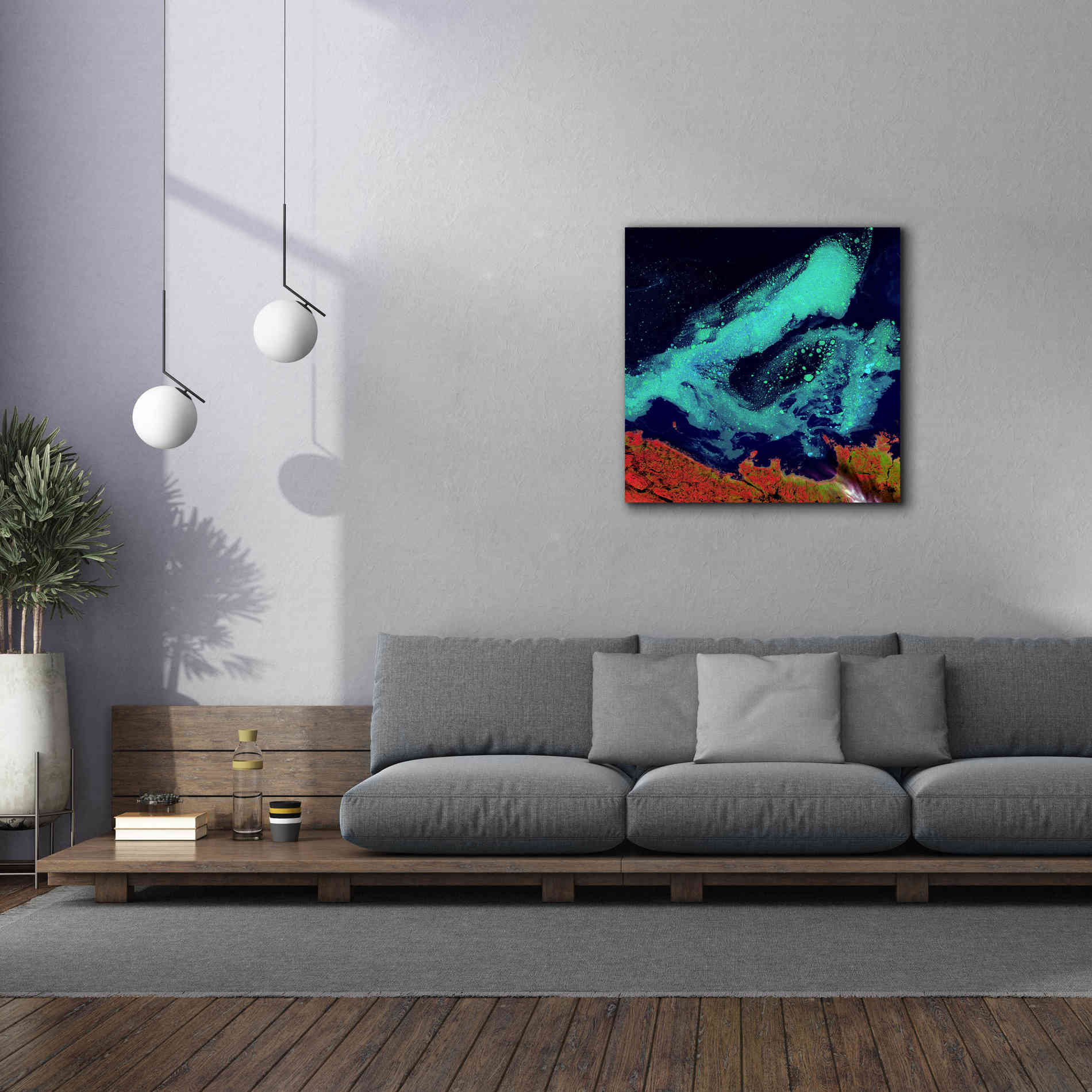 'Earth as Art: Icy Vortex,' Canvas Wall Art,37 x 37