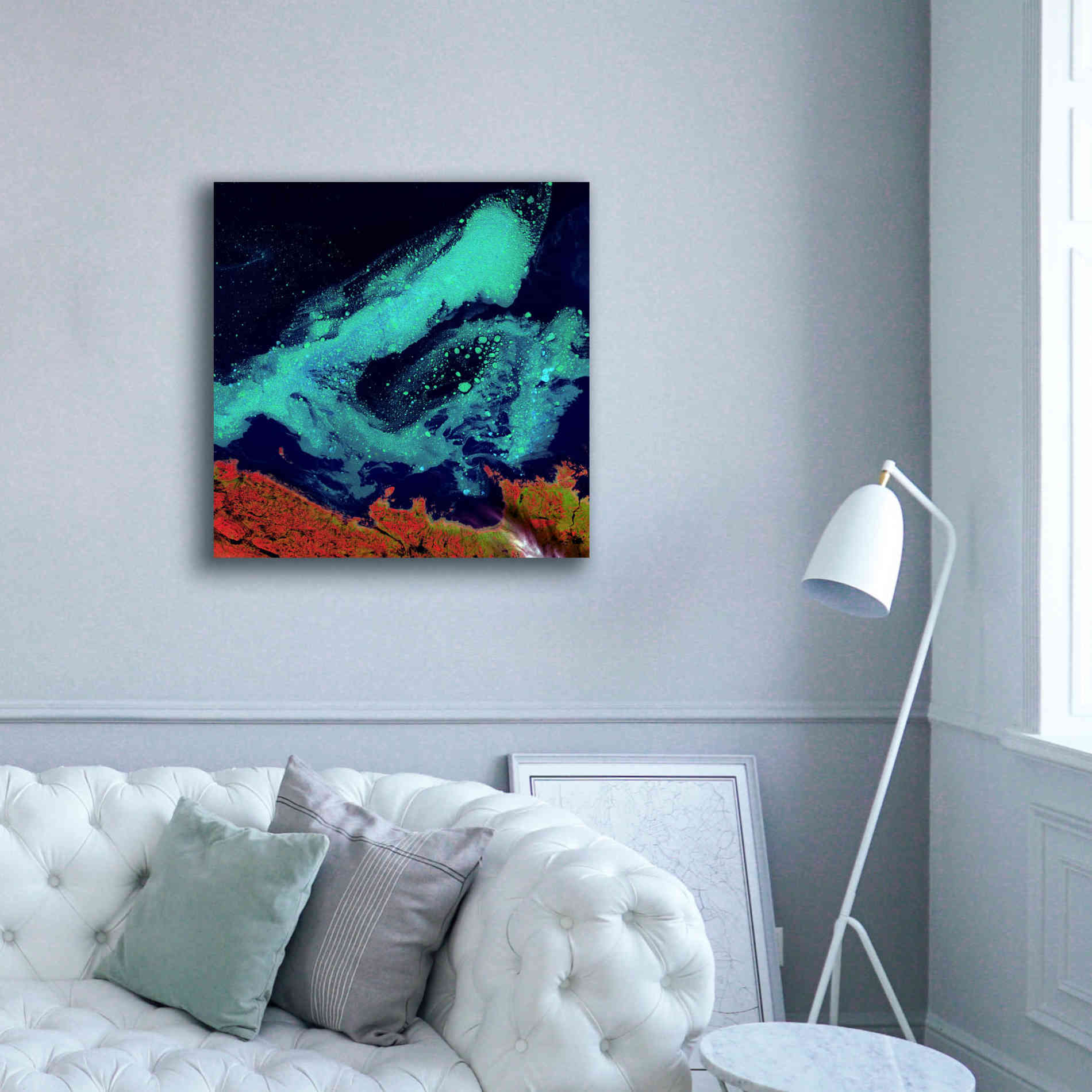 'Earth as Art: Icy Vortex,' Canvas Wall Art,37 x 37