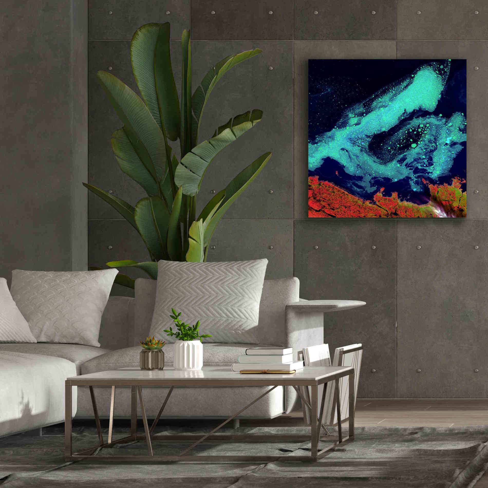'Earth as Art: Icy Vortex,' Canvas Wall Art,37 x 37