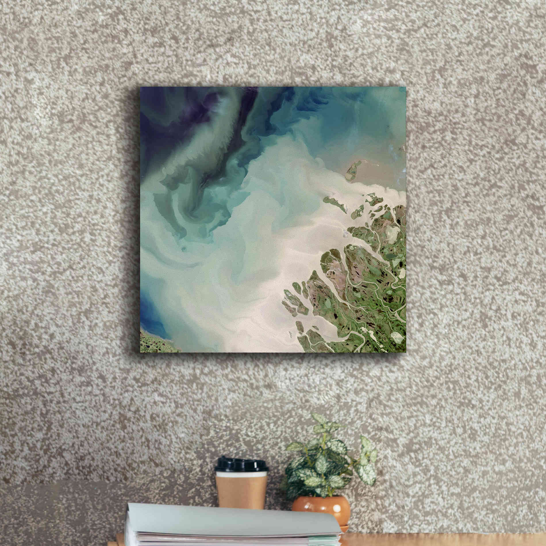 'Earth as Art: Mackenzie Meets Beaufort,' Canvas Wall Art,18 x 18
