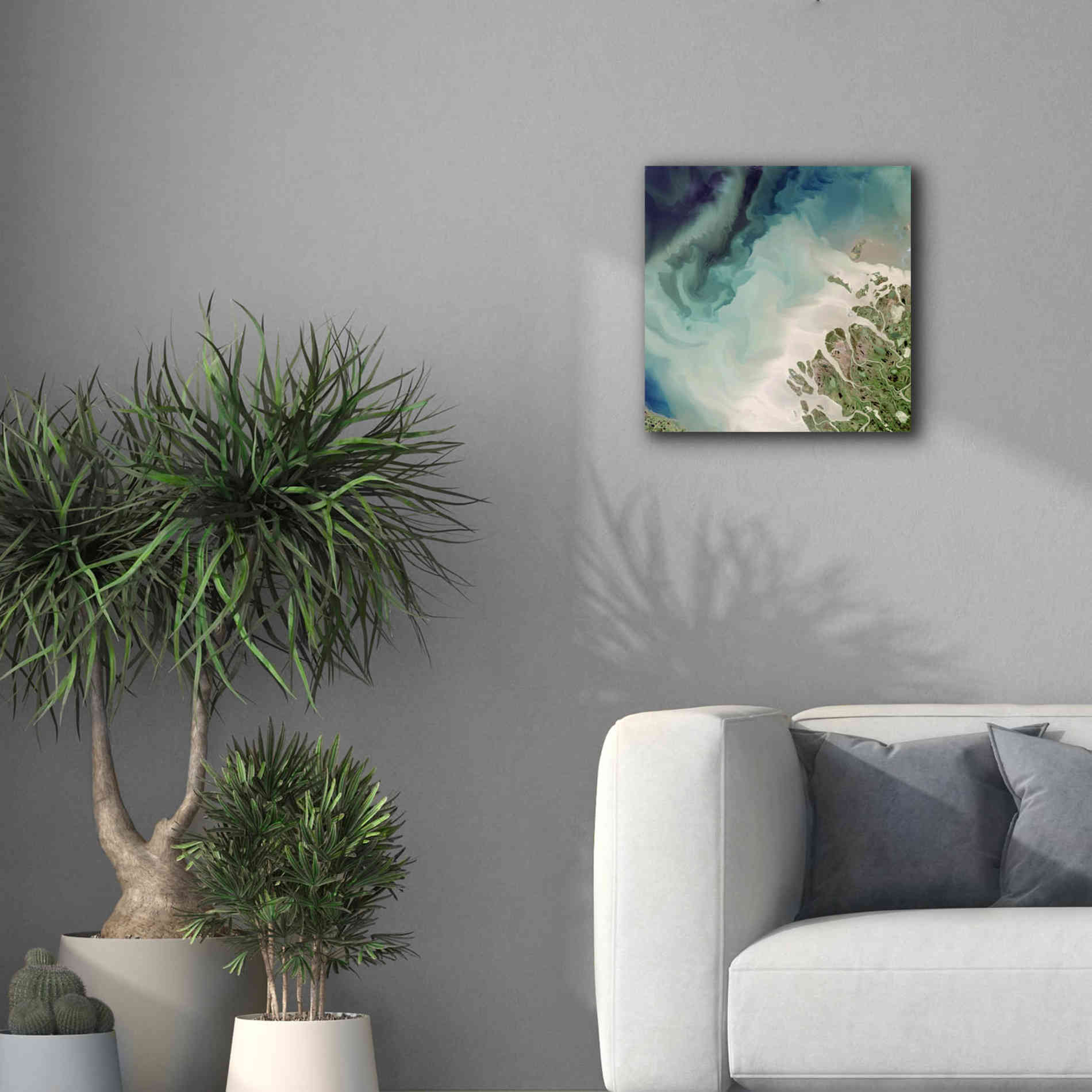 'Earth as Art: Mackenzie Meets Beaufort,' Canvas Wall Art,18 x 18