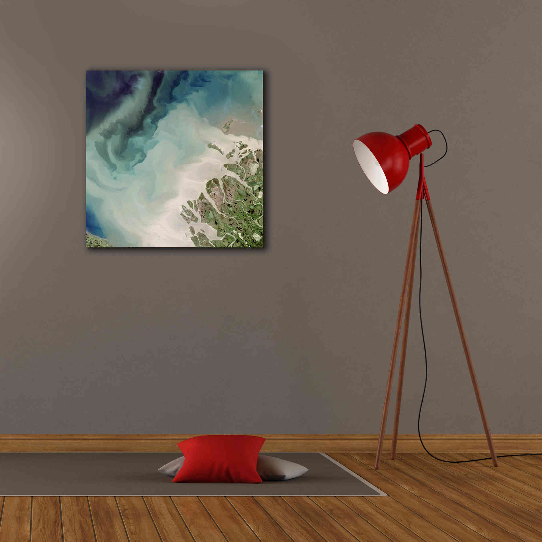 'Earth as Art: Mackenzie Meets Beaufort,' Canvas Wall Art,26 x 26