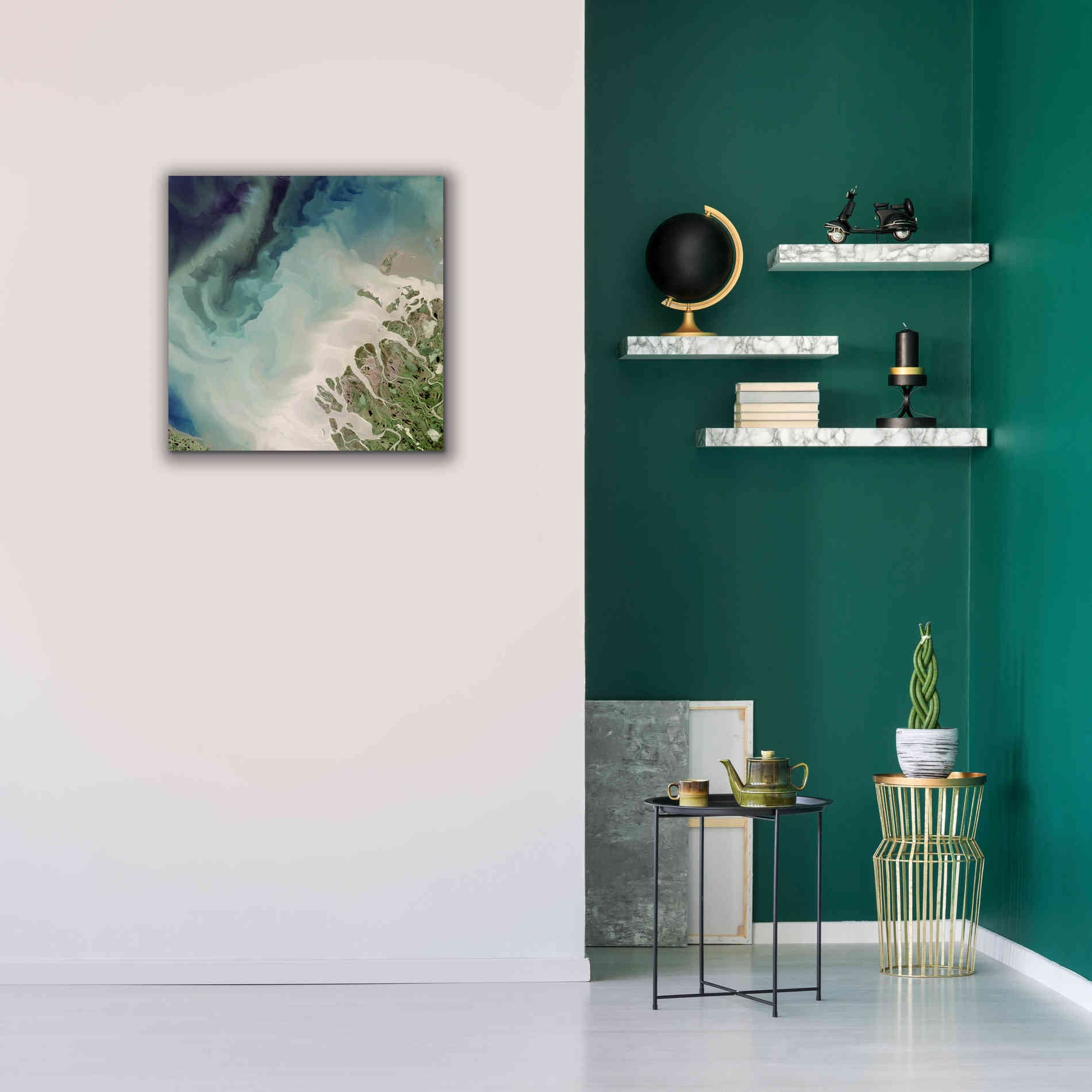 'Earth as Art: Mackenzie Meets Beaufort,' Canvas Wall Art,26 x 26