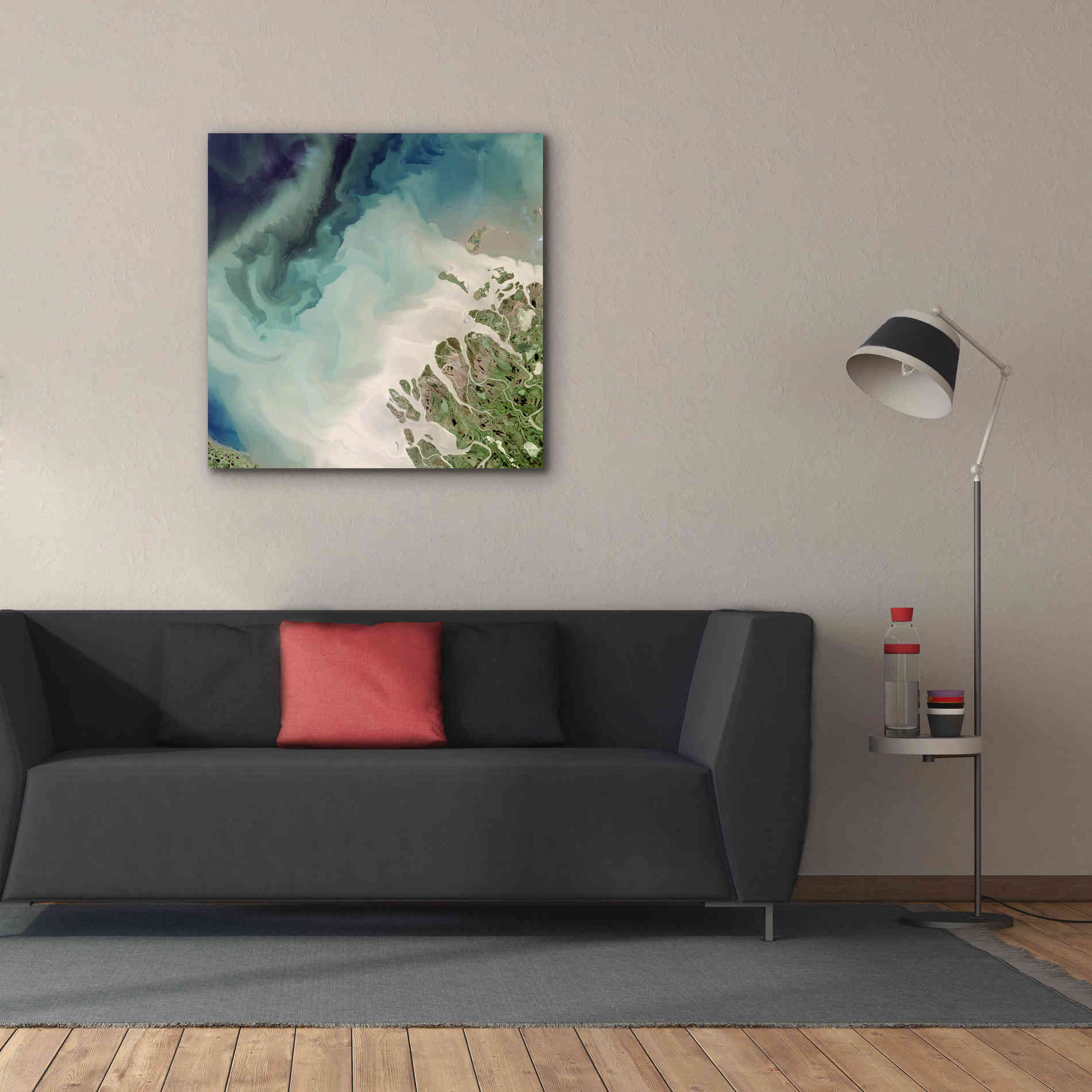 'Earth as Art: Mackenzie Meets Beaufort,' Canvas Wall Art,37 x 37