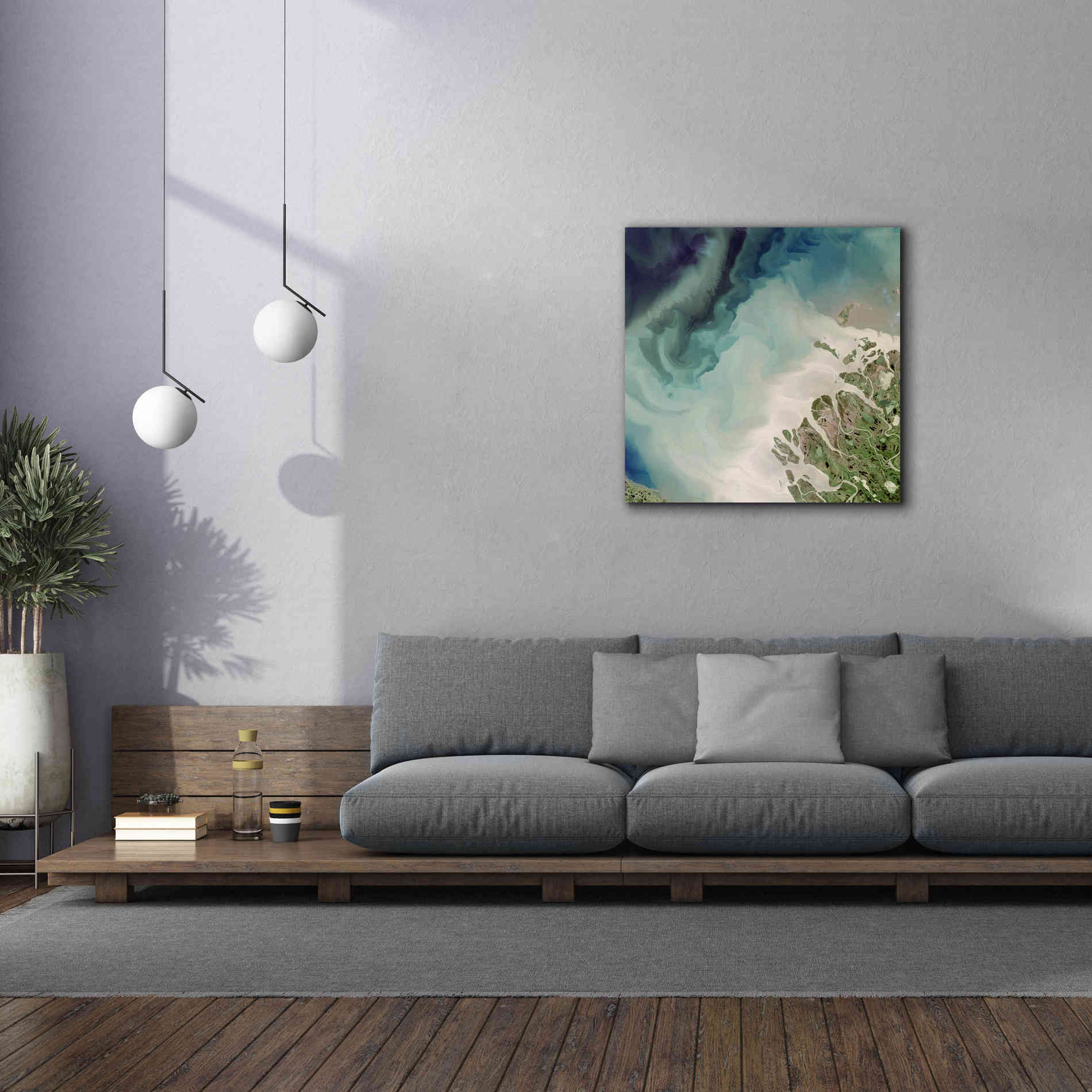 'Earth as Art: Mackenzie Meets Beaufort,' Canvas Wall Art,37 x 37