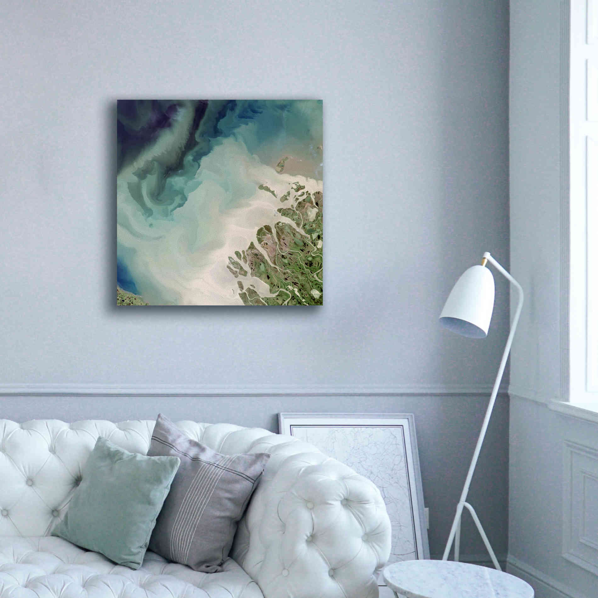 'Earth as Art: Mackenzie Meets Beaufort,' Canvas Wall Art,37 x 37