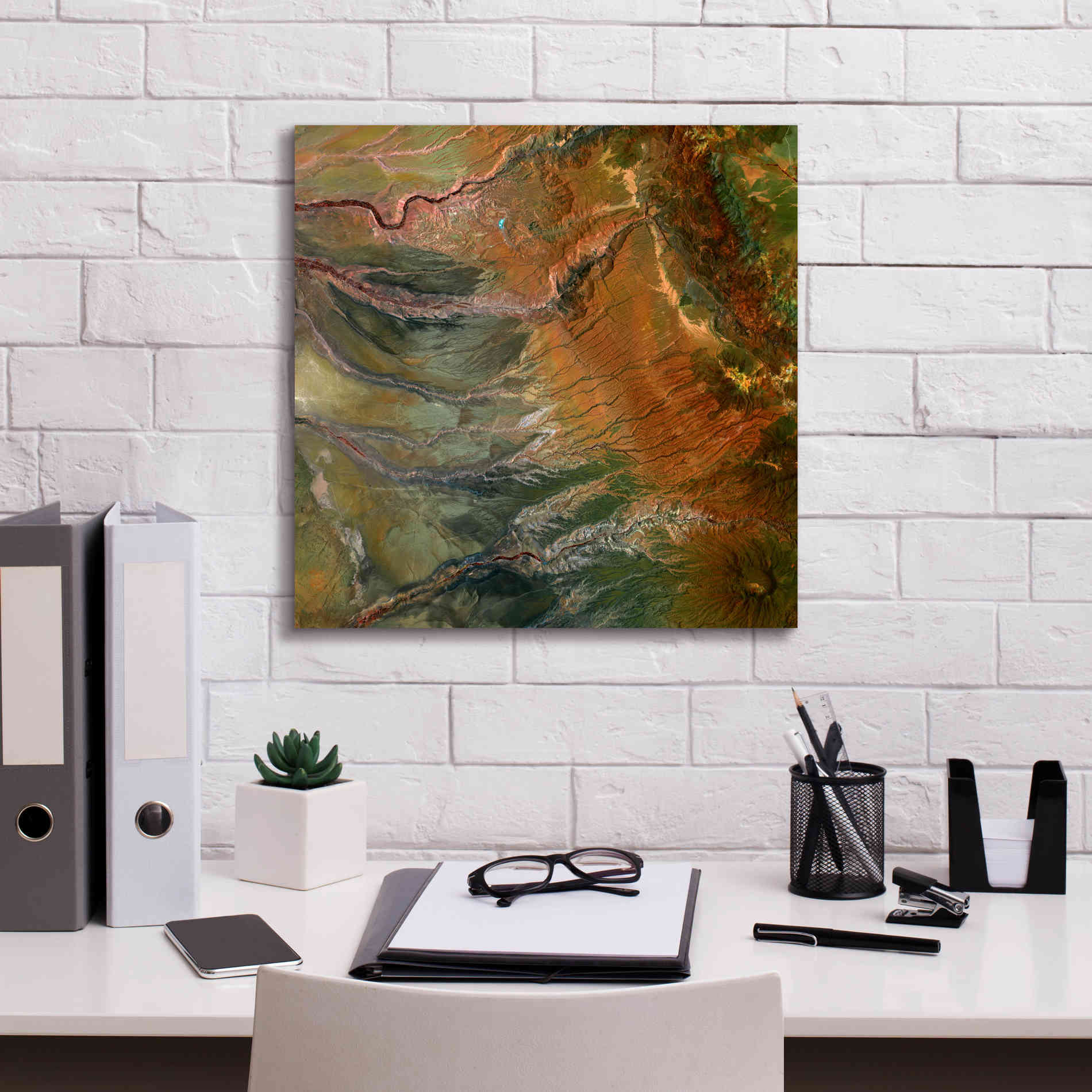 'Earth as Art: Moody Carvings,' Canvas Wall Art,18 x 18
