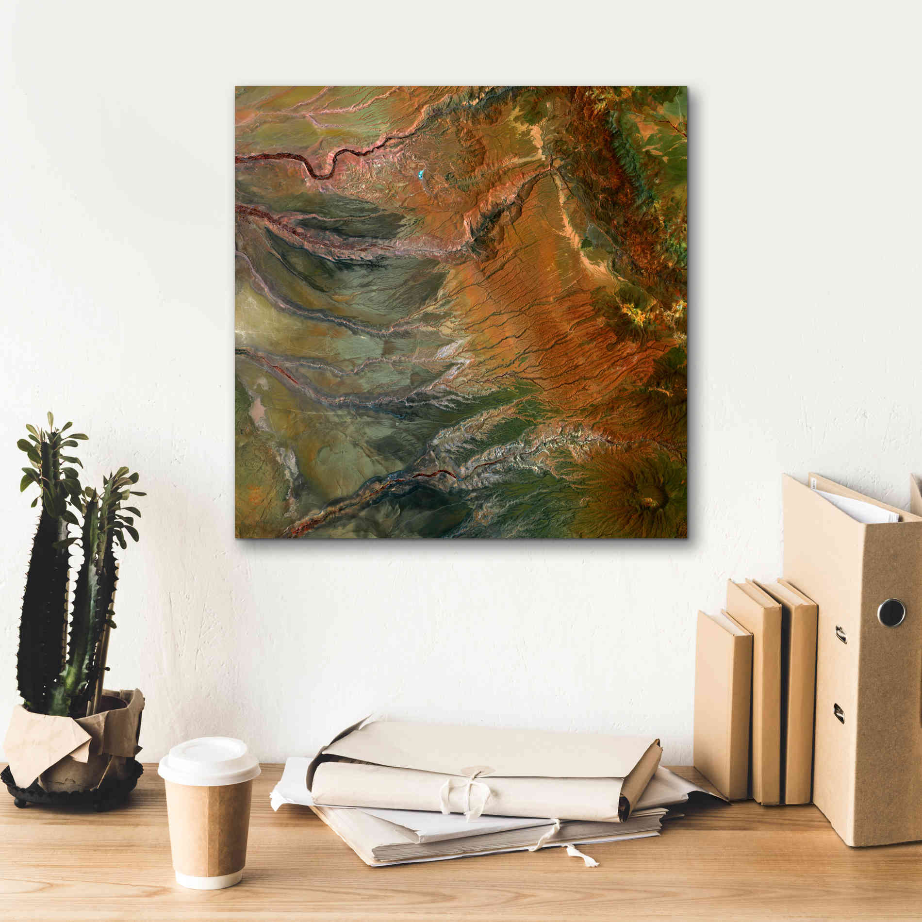 'Earth as Art: Moody Carvings,' Canvas Wall Art,18 x 18