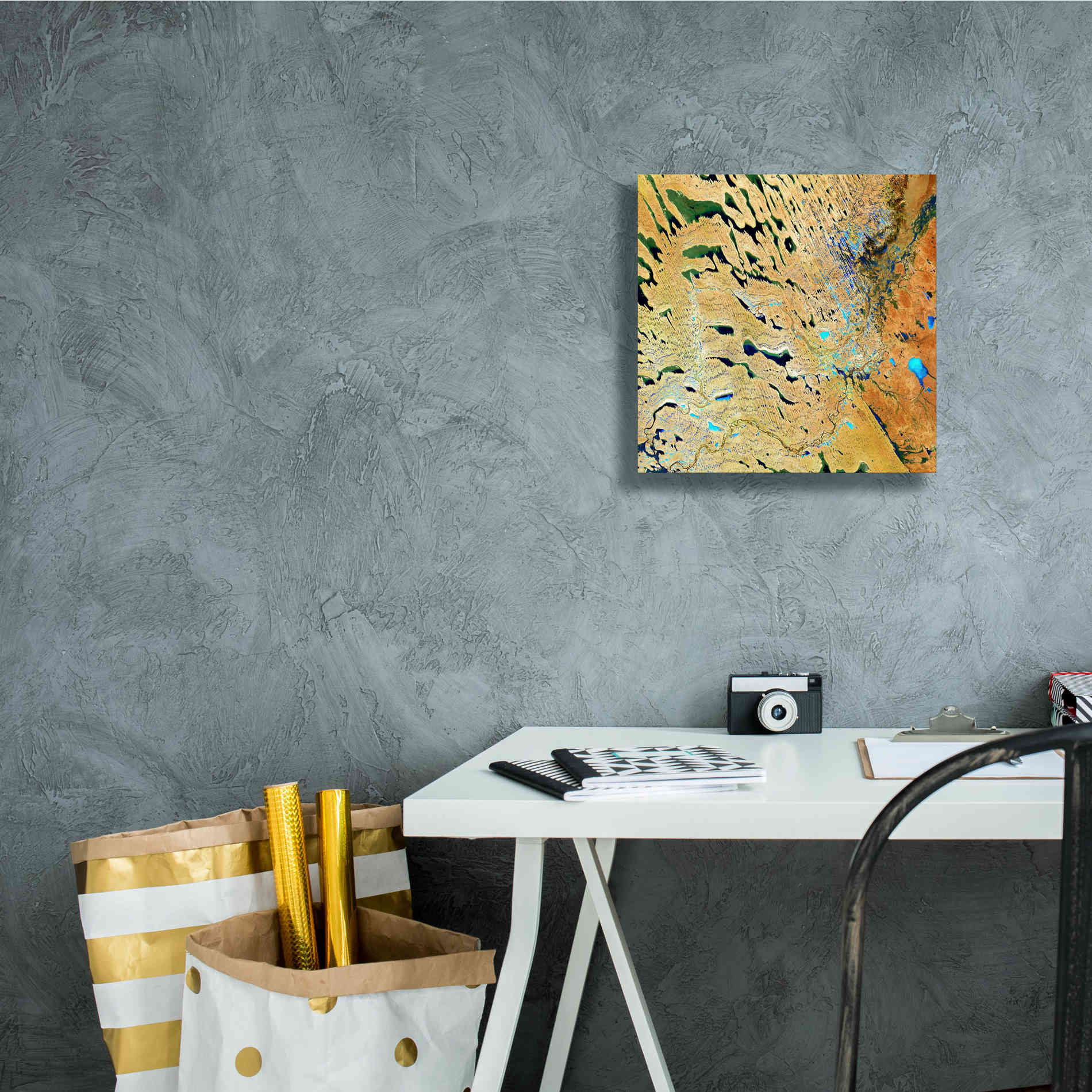 'Earth as Art: Parallel Dunes,' Canvas Wall Art,12 x 12