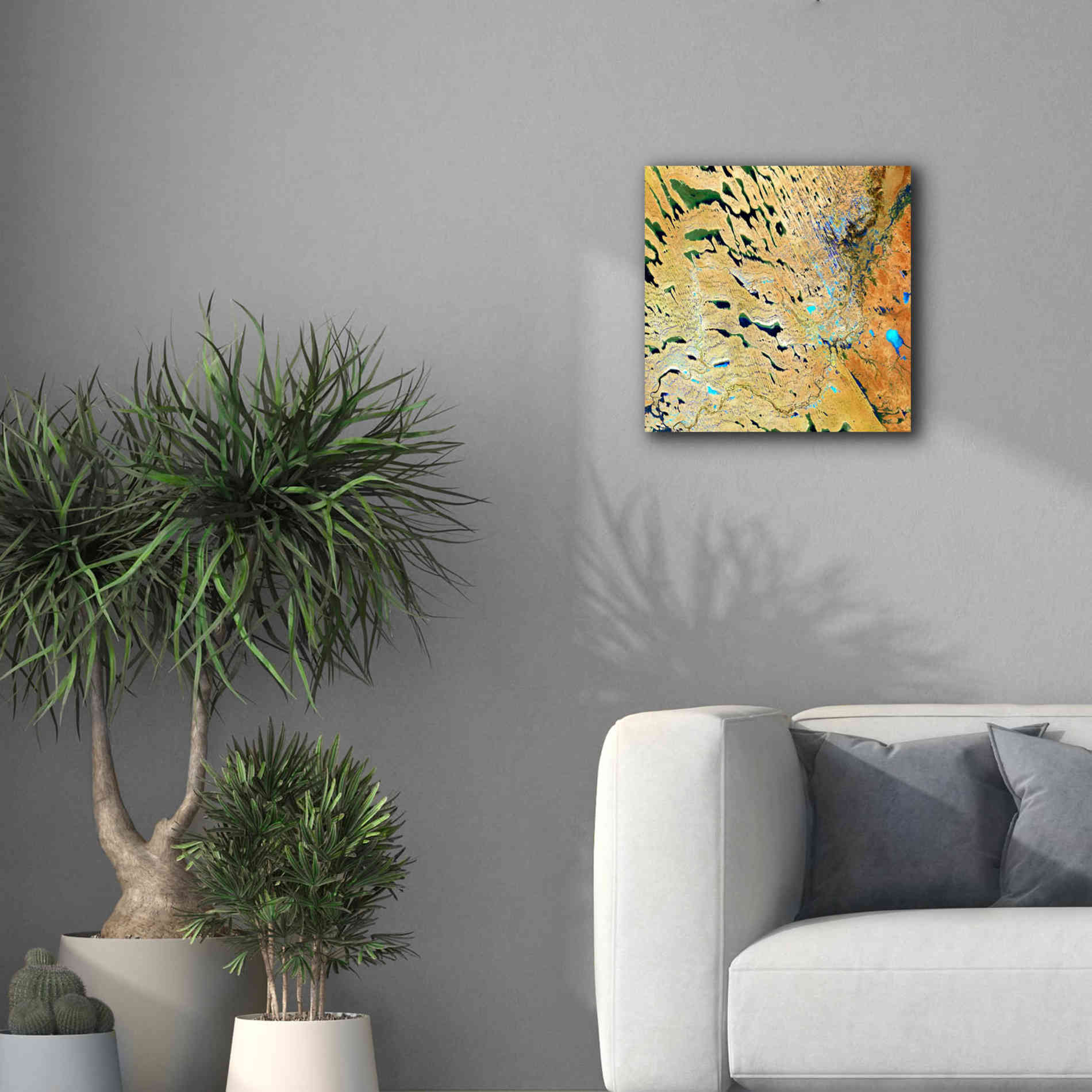 'Earth as Art: Parallel Dunes,' Canvas Wall Art,18 x 18