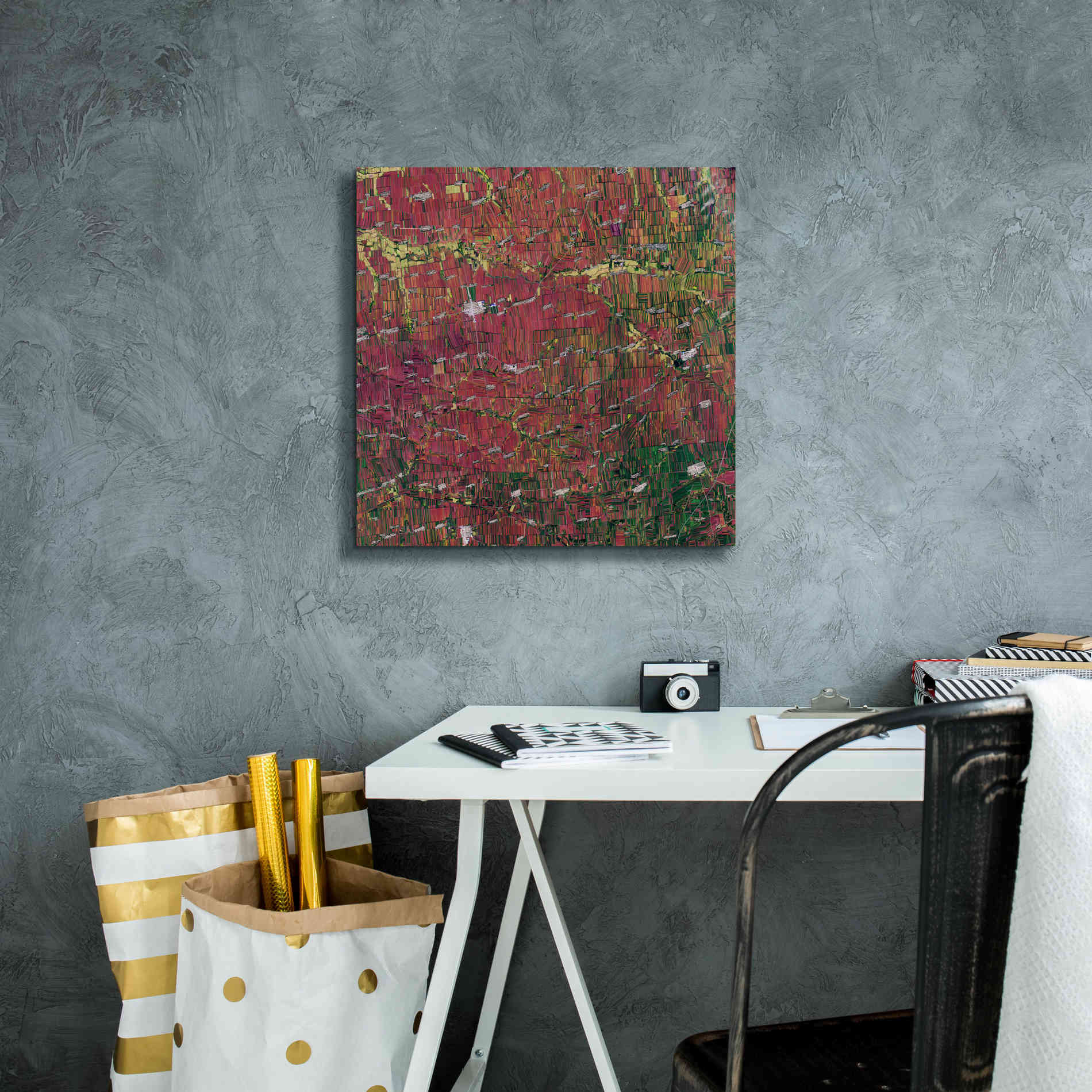 'Earth as Art: Shifting Shapes,' Canvas Wall Art,18 x 18