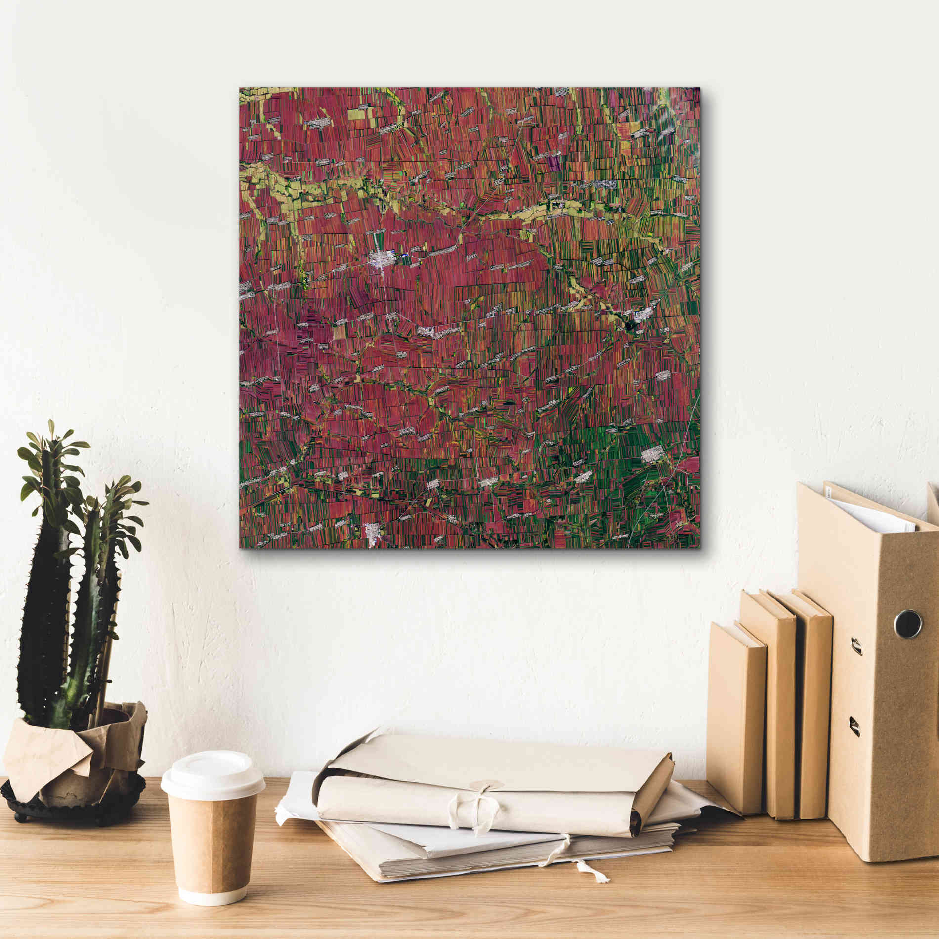 'Earth as Art: Shifting Shapes,' Canvas Wall Art,18 x 18