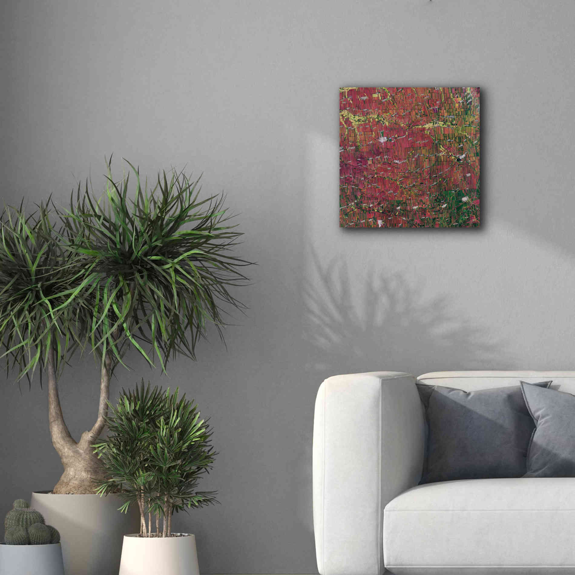 'Earth as Art: Shifting Shapes,' Canvas Wall Art,18 x 18