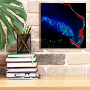 'Earth as Art: Shoal Complex,' Canvas Wall Art,12 x 12