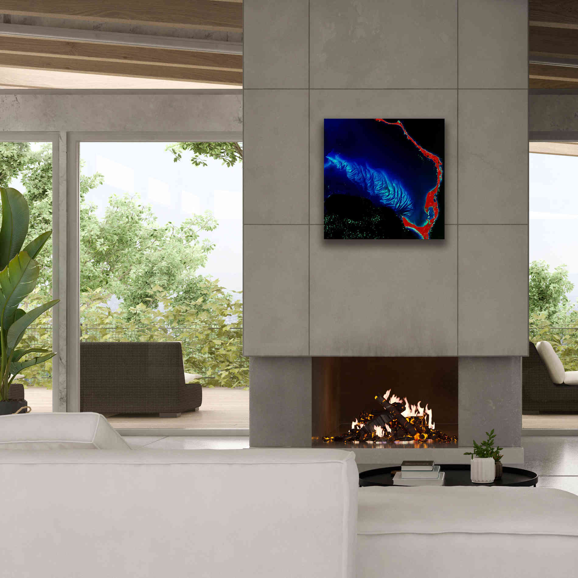 'Earth as Art: Shoal Complex,' Canvas Wall Art,26 x 26
