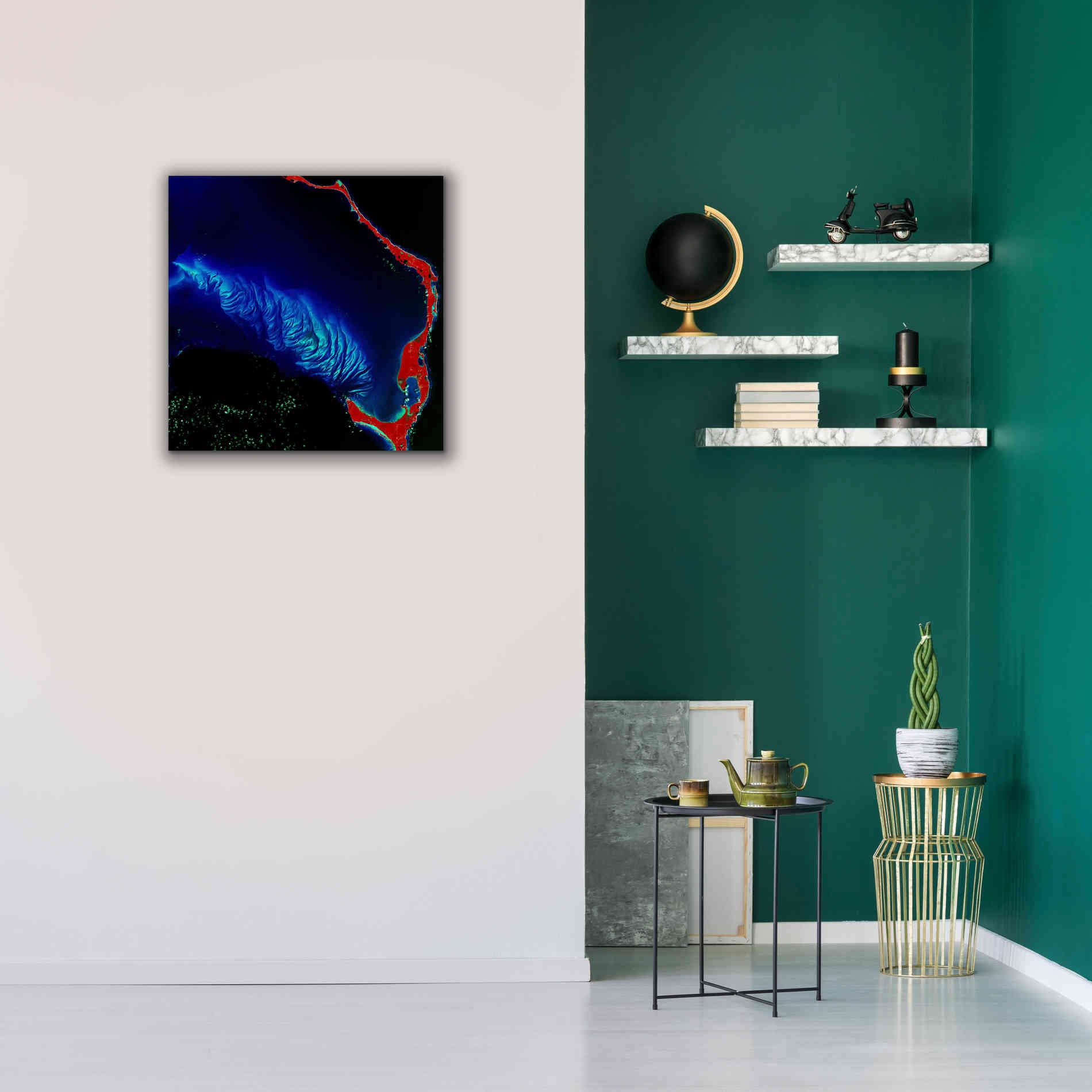 'Earth as Art: Shoal Complex,' Canvas Wall Art,26 x 26