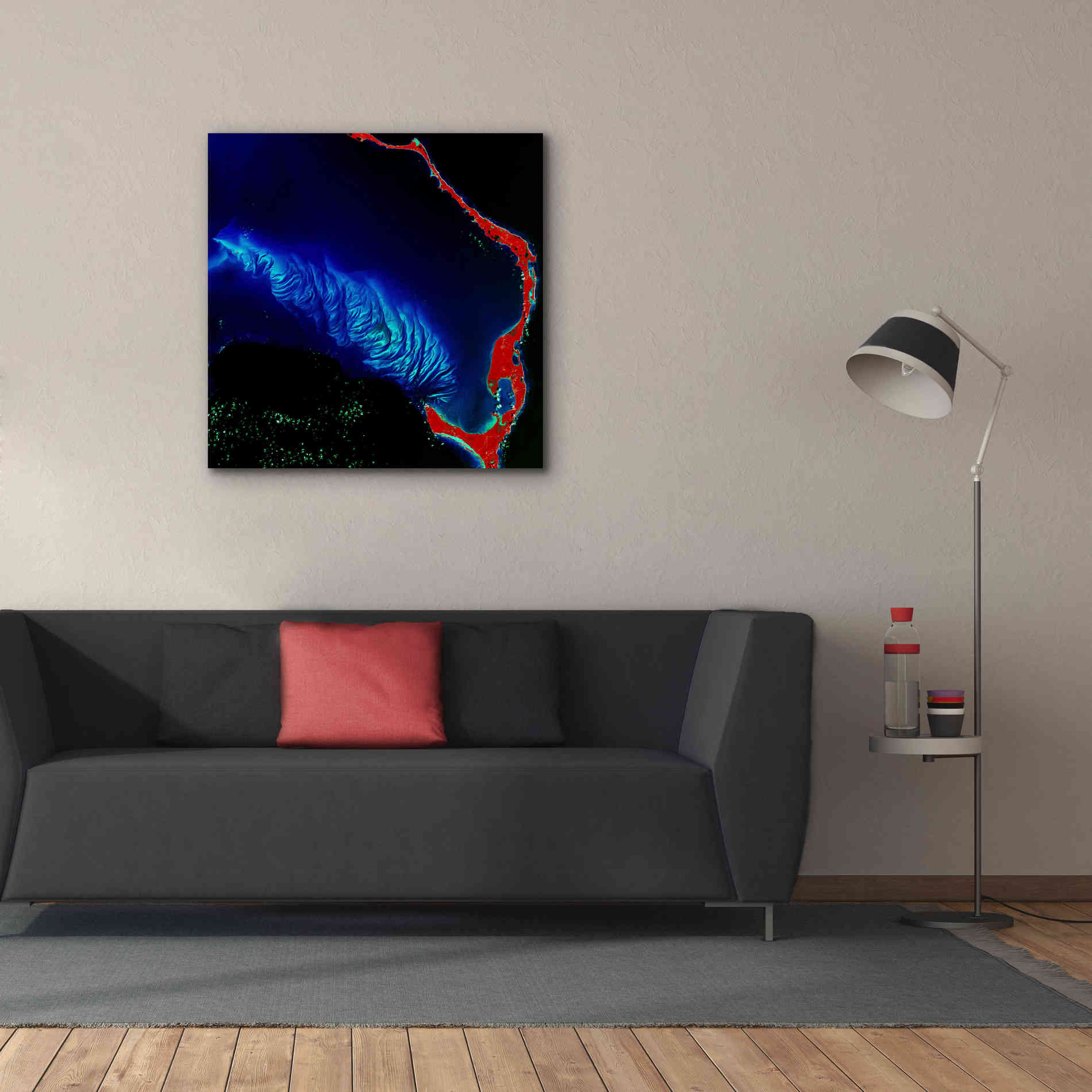 'Earth as Art: Shoal Complex,' Canvas Wall Art,37 x 37