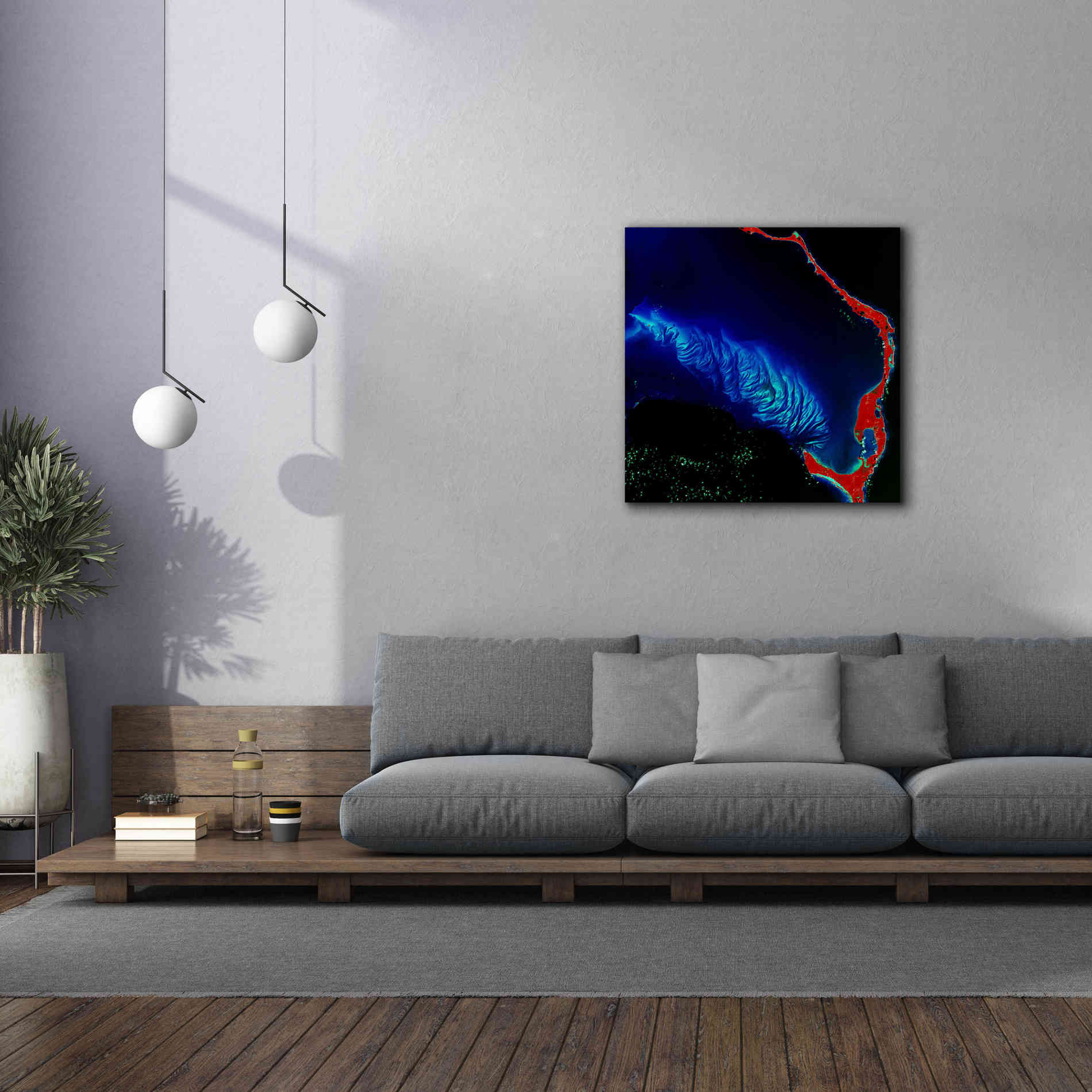 'Earth as Art: Shoal Complex,' Canvas Wall Art,37 x 37