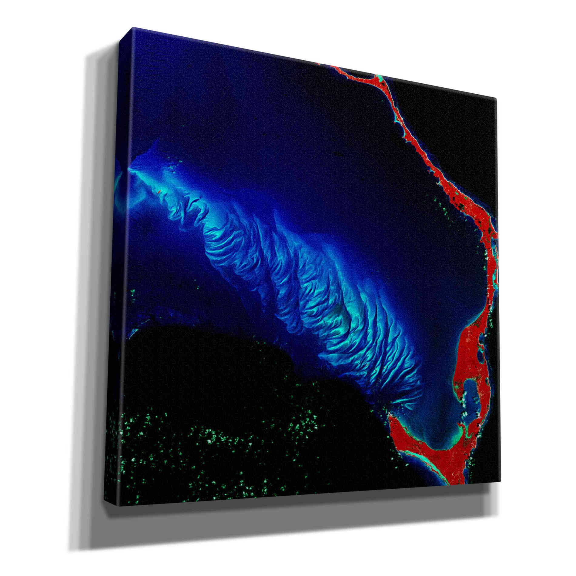 'Earth as Art: Shoal Complex,' Canvas Wall Art,12x12x1.1x0,18x18x1.1x0,26x26x1.74x0,37x37x1.74x0