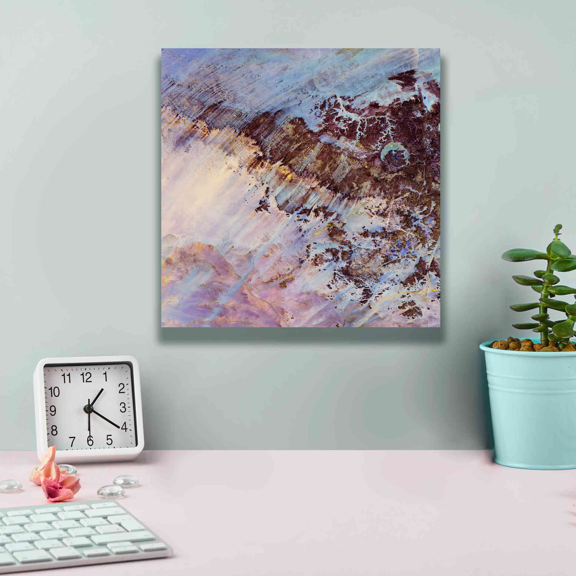 'Earth as Art: Storm Amid the Calm,' Canvas Wall Art,12 x 12