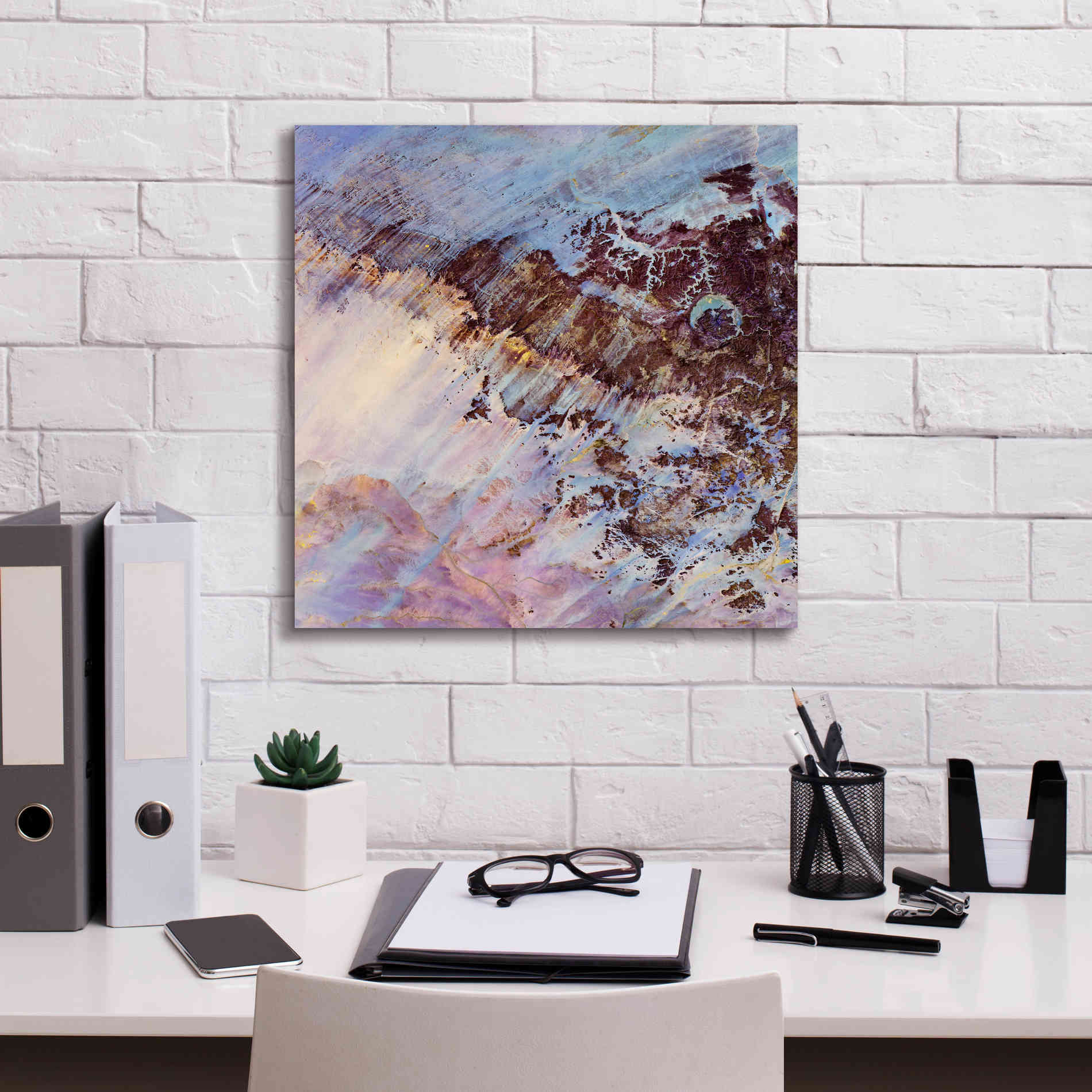 'Earth as Art: Storm Amid the Calm,' Canvas Wall Art,18 x 18