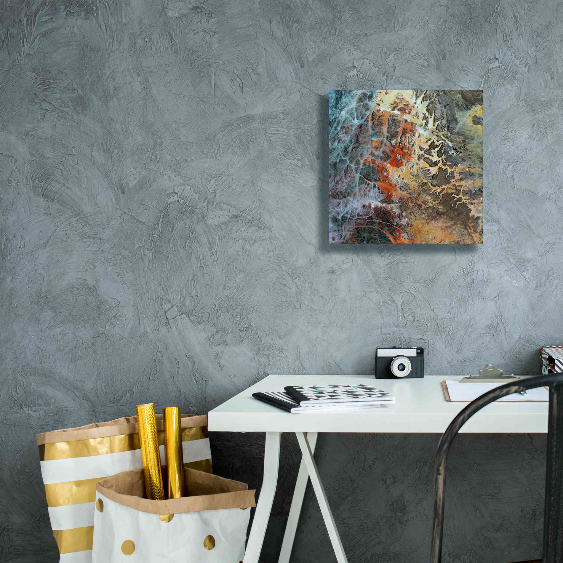 'Earth as Art: Unfriendly Landscape,' Canvas Wall Art,12 x 12