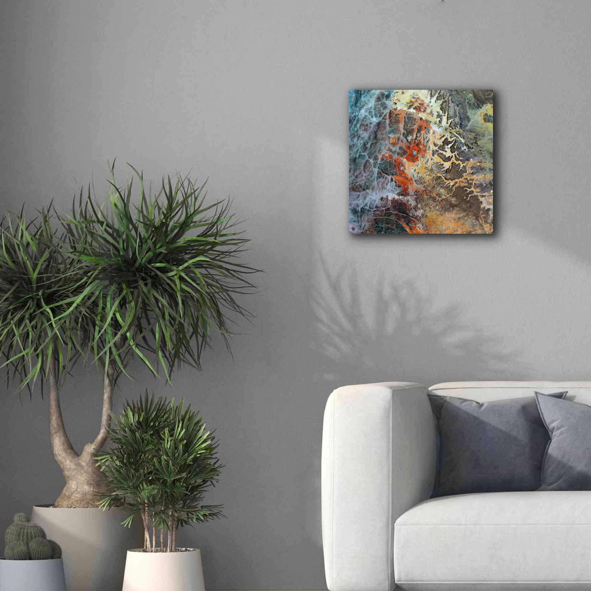 'Earth as Art: Unfriendly Landscape,' Canvas Wall Art,18 x 18