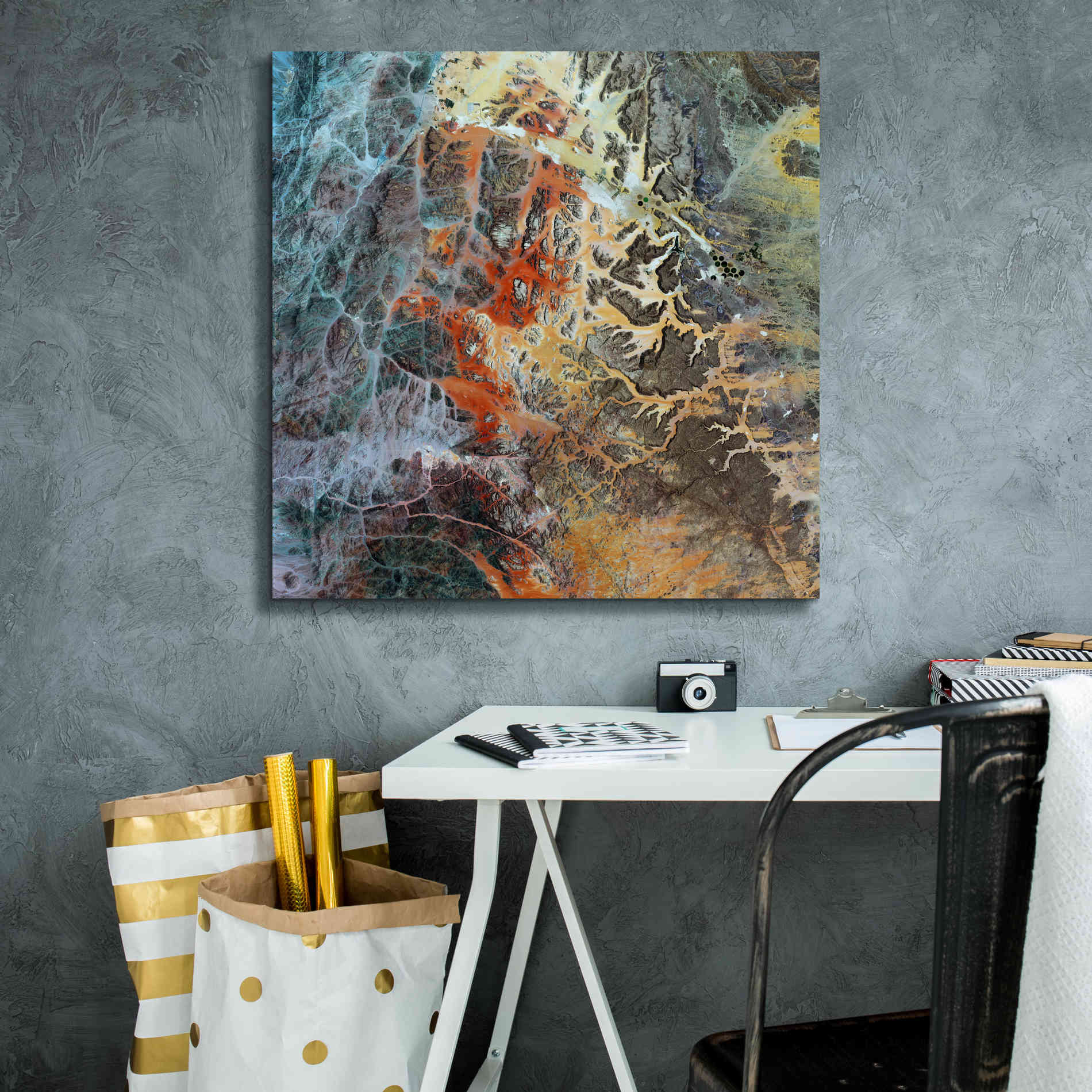 'Earth as Art: Unfriendly Landscape,' Canvas Wall Art,26 x 26