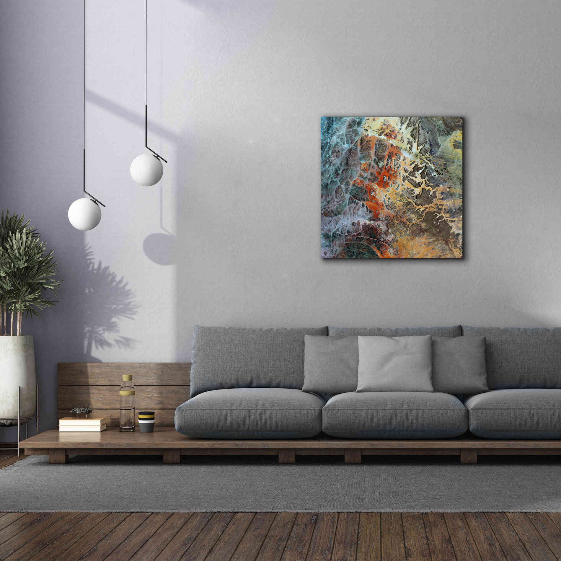 'Earth as Art: Unfriendly Landscape,' Canvas Wall Art,37 x 37