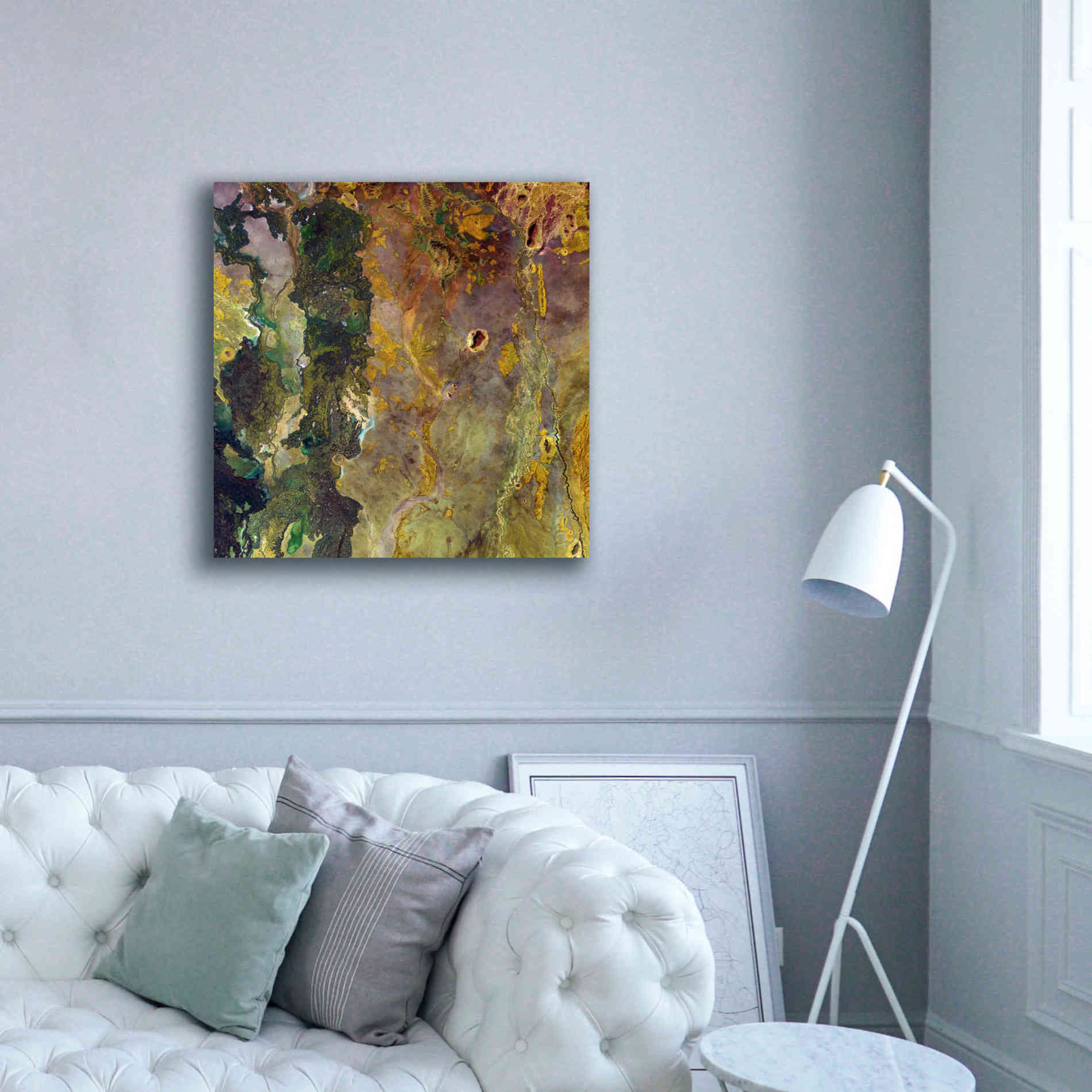 'Earth as Art: Weird Watercolor,' Canvas Wall Art,37 x 37