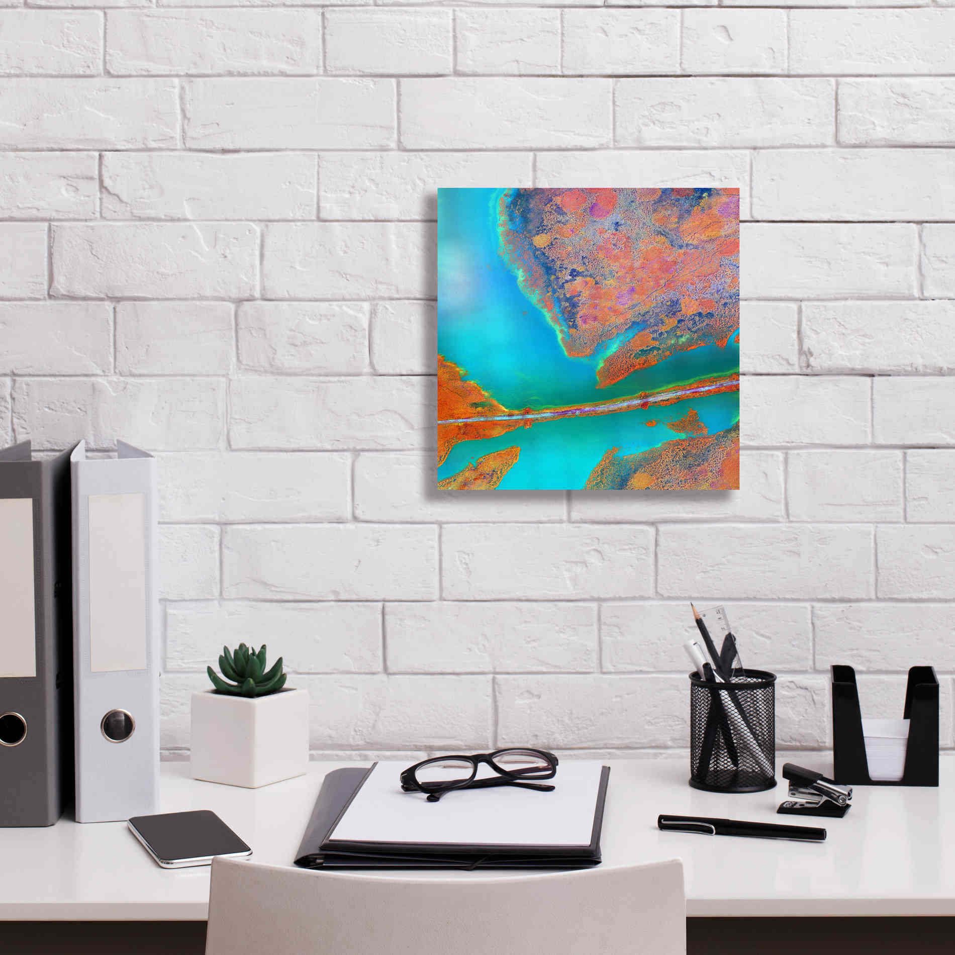 'Earth as Art: A Study in Algae,' Canvas Wall Art,12 x 12