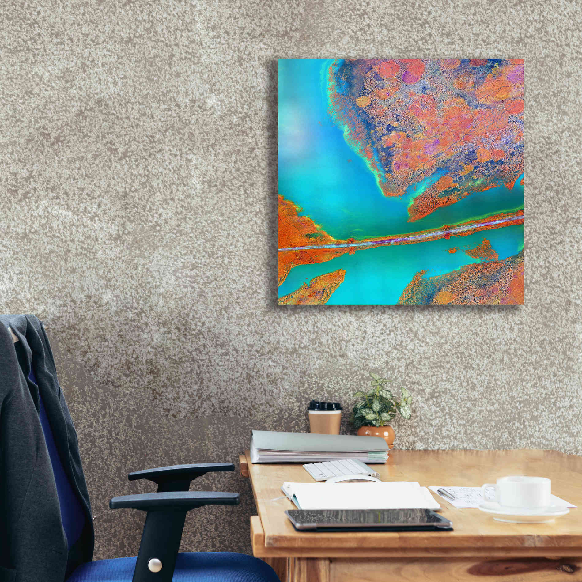'Earth as Art: A Study in Algae,' Canvas Wall Art,26 x 26