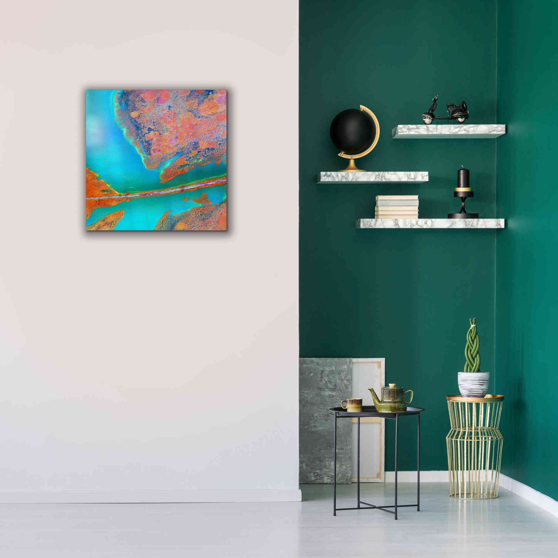 'Earth as Art: A Study in Algae,' Canvas Wall Art,26 x 26