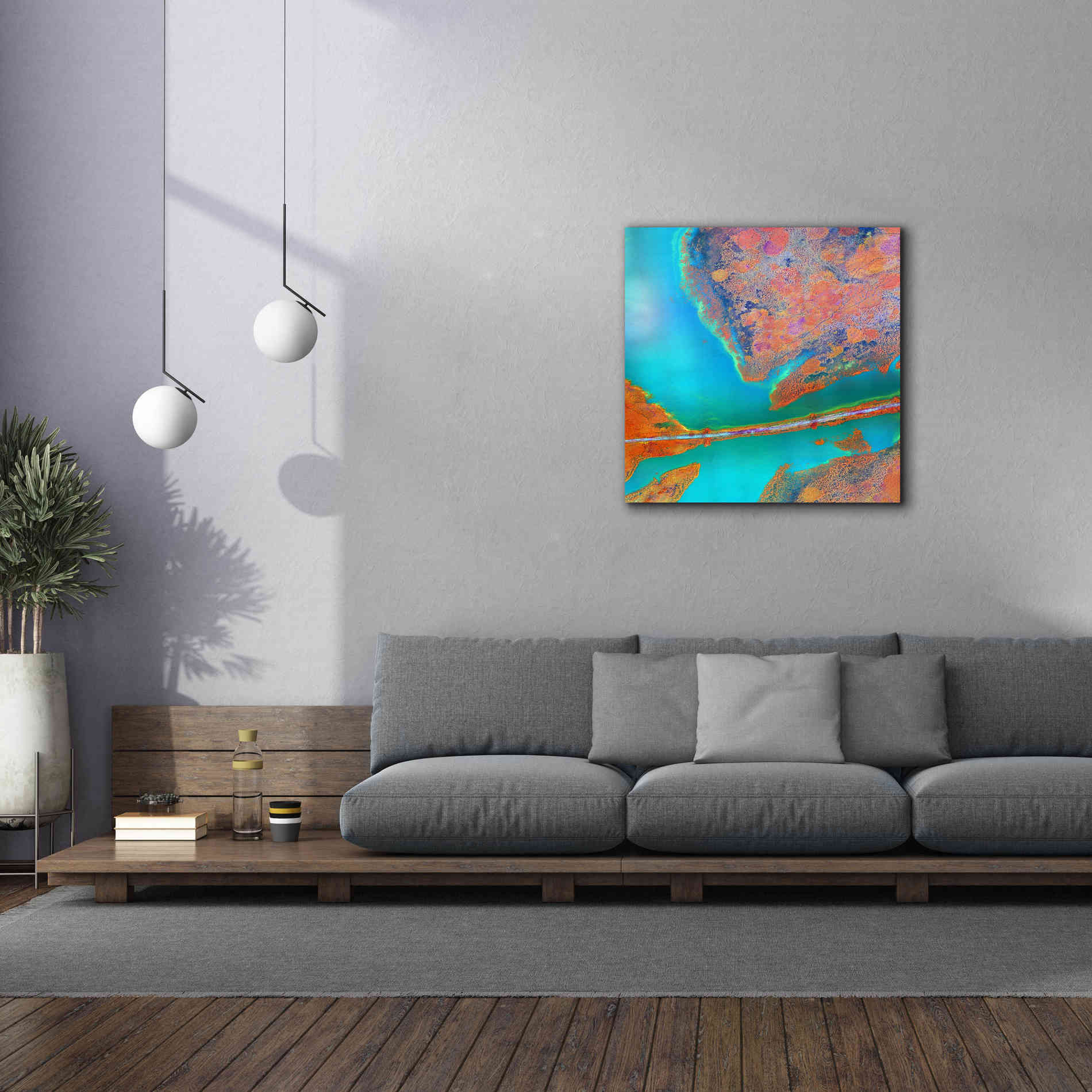 'Earth as Art: A Study in Algae,' Canvas Wall Art,37 x 37