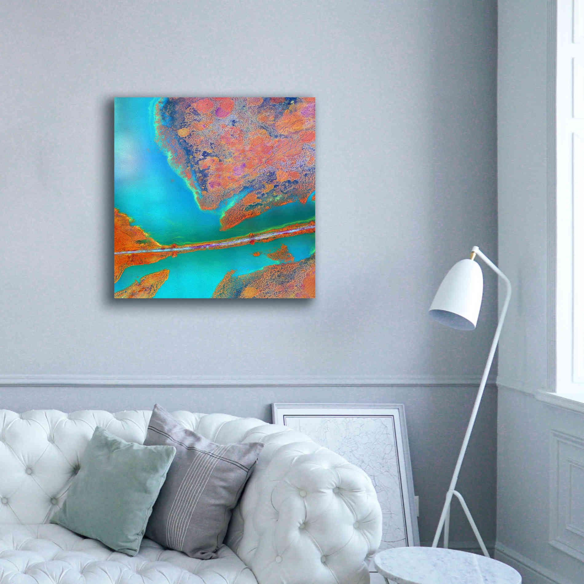 'Earth as Art: A Study in Algae,' Canvas Wall Art,37 x 37