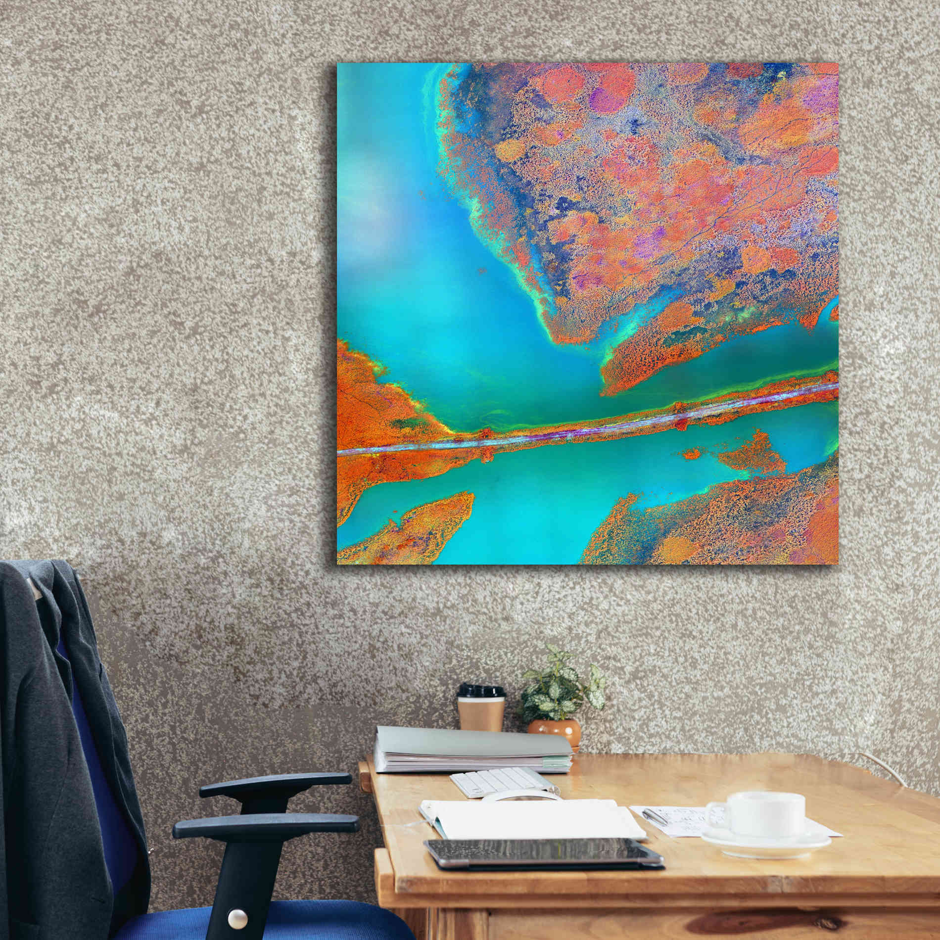 'Earth as Art: A Study in Algae,' Canvas Wall Art,37 x 37