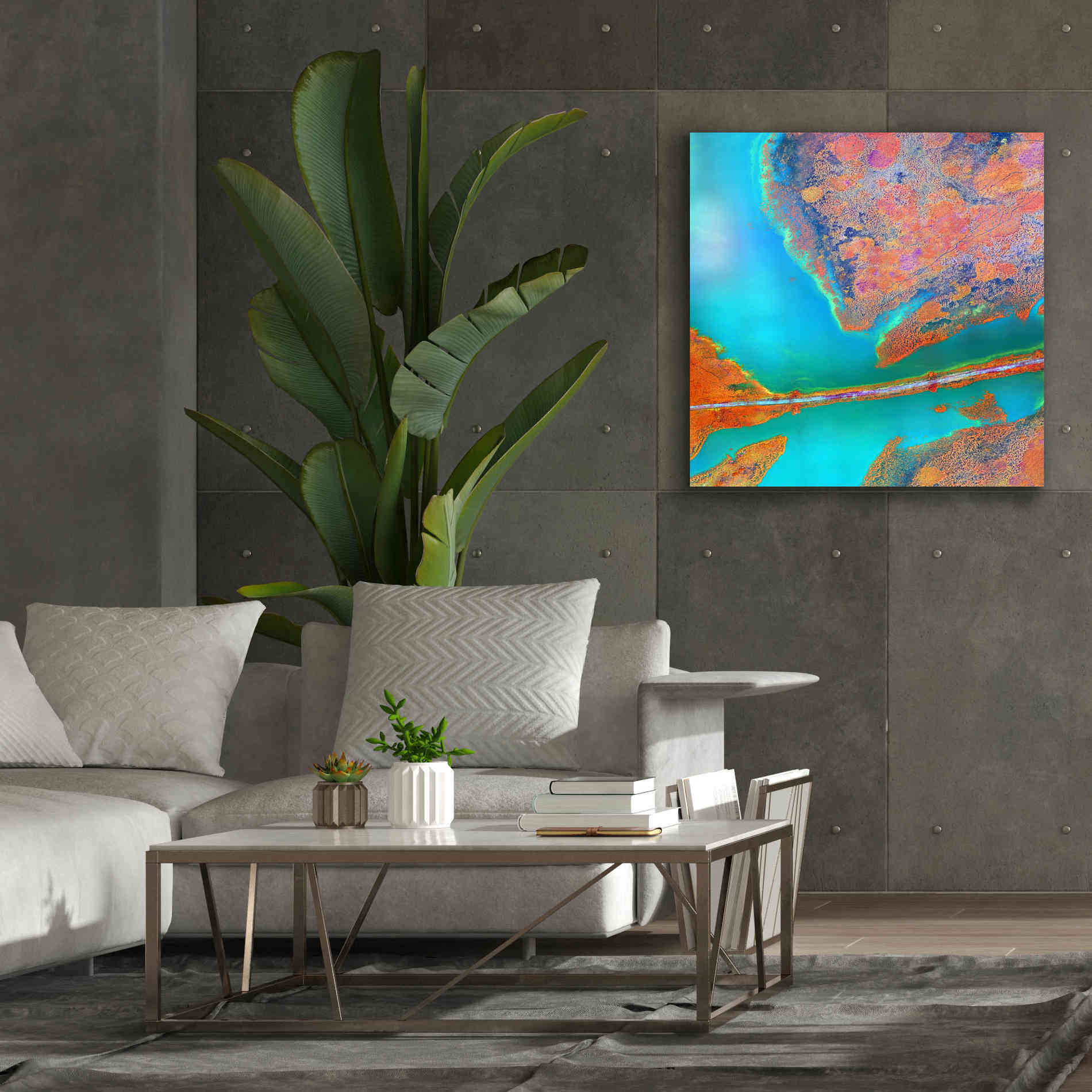 'Earth as Art: A Study in Algae,' Canvas Wall Art,37 x 37