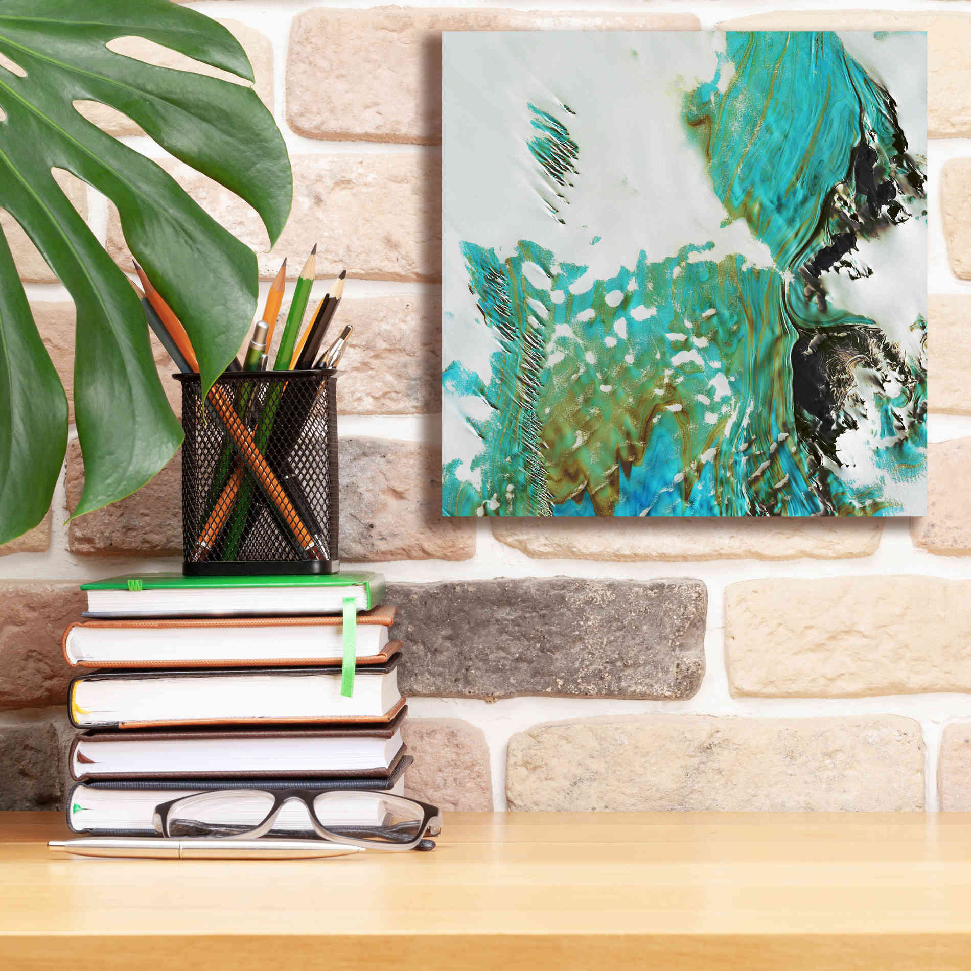 'Earth as Art: Blue Ice,' Canvas Wall Art,12 x 12