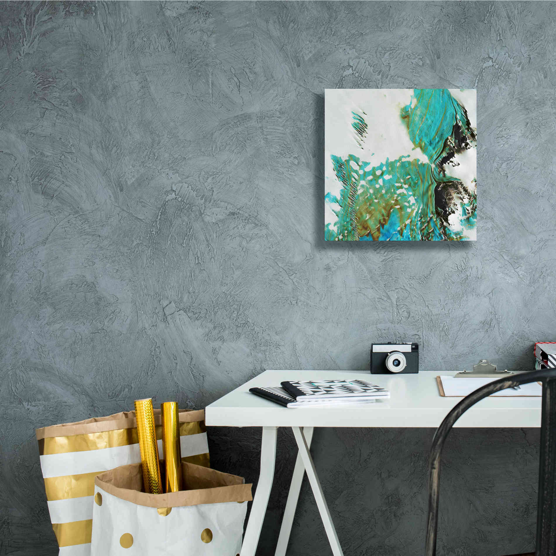 'Earth as Art: Blue Ice,' Canvas Wall Art,12 x 12