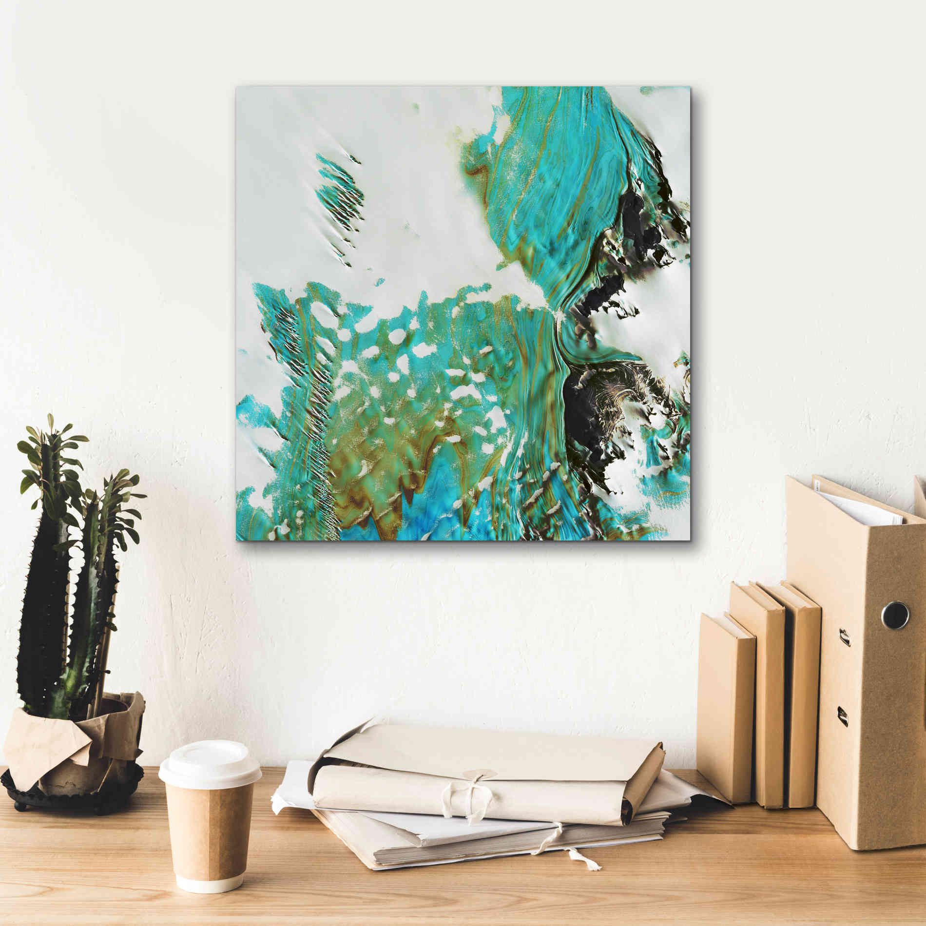'Earth as Art: Blue Ice,' Canvas Wall Art,18 x 18