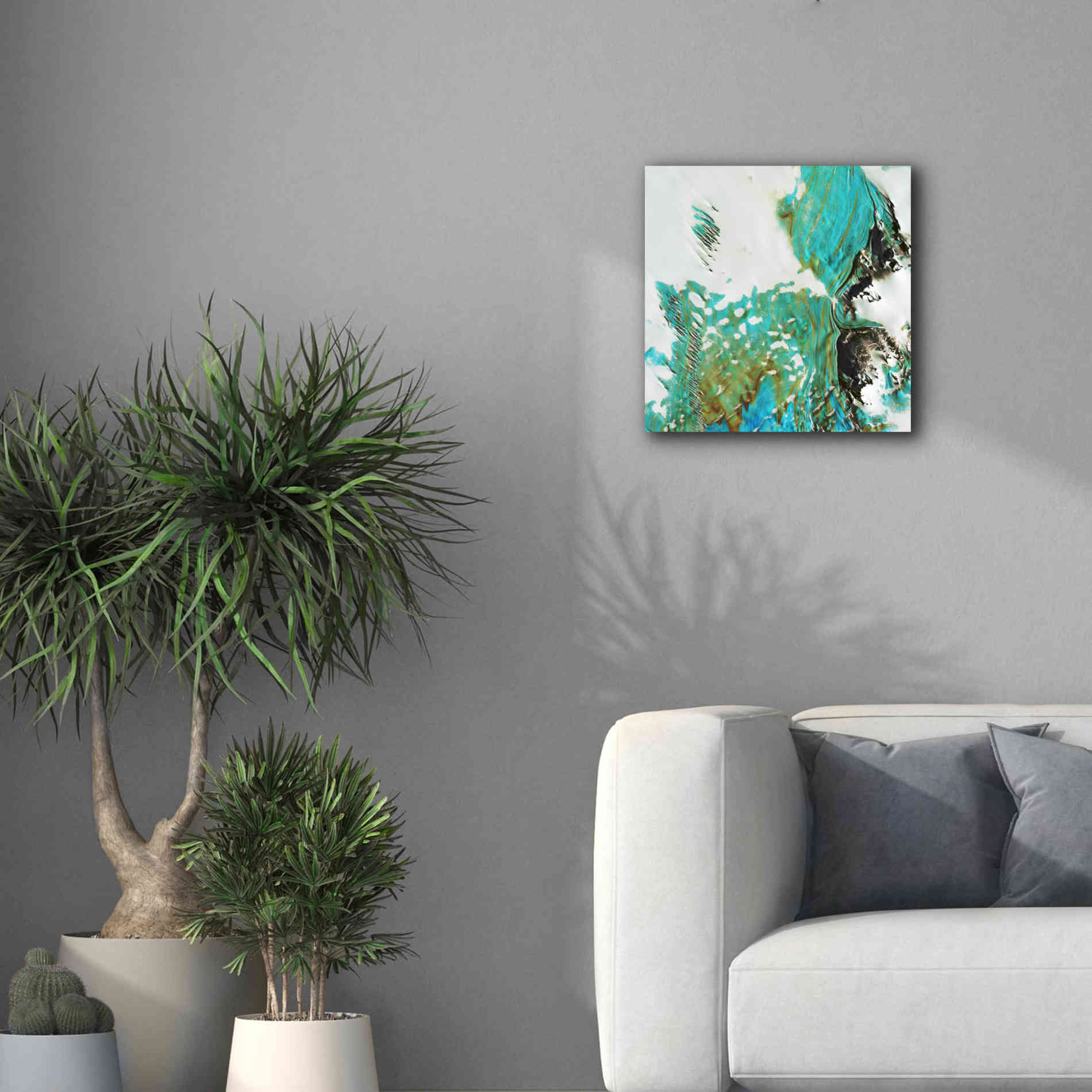 'Earth as Art: Blue Ice,' Canvas Wall Art,18 x 18