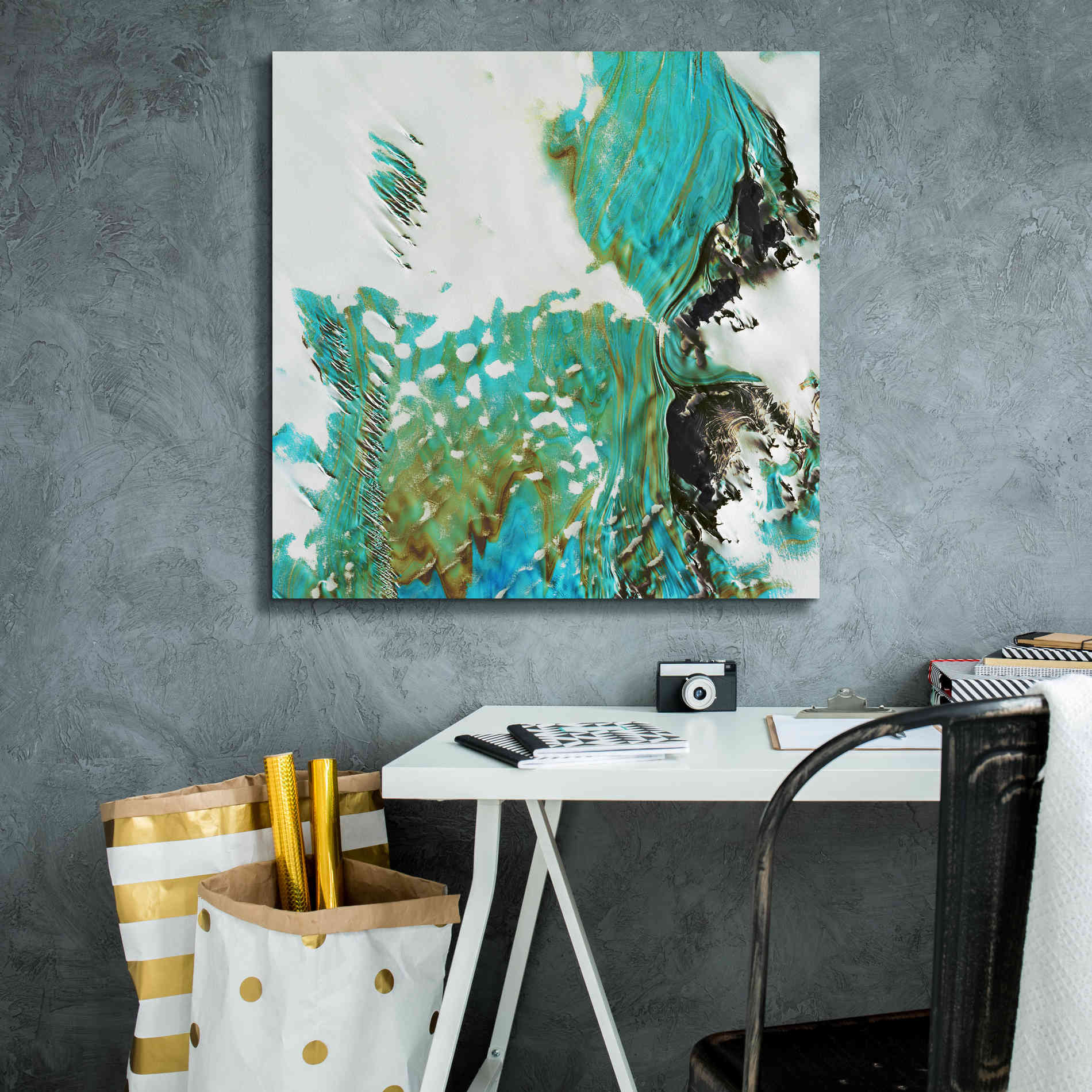'Earth as Art: Blue Ice,' Canvas Wall Art,26 x 26