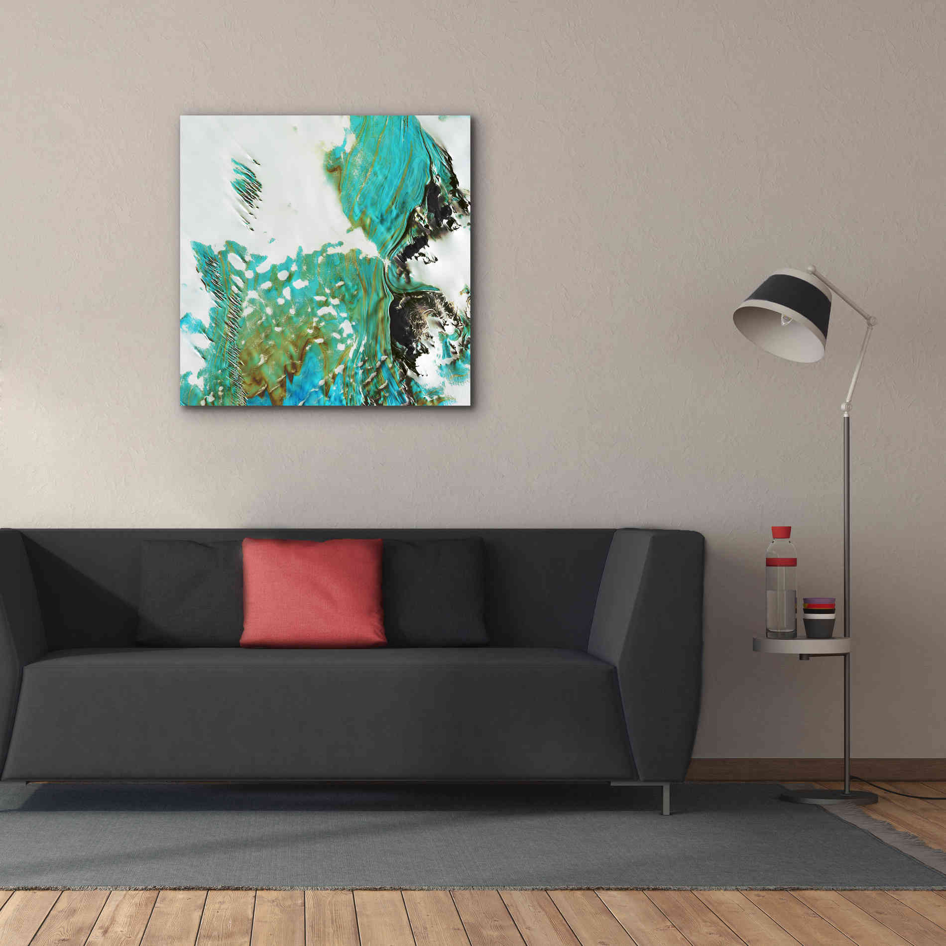 'Earth as Art: Blue Ice,' Canvas Wall Art,37 x 37