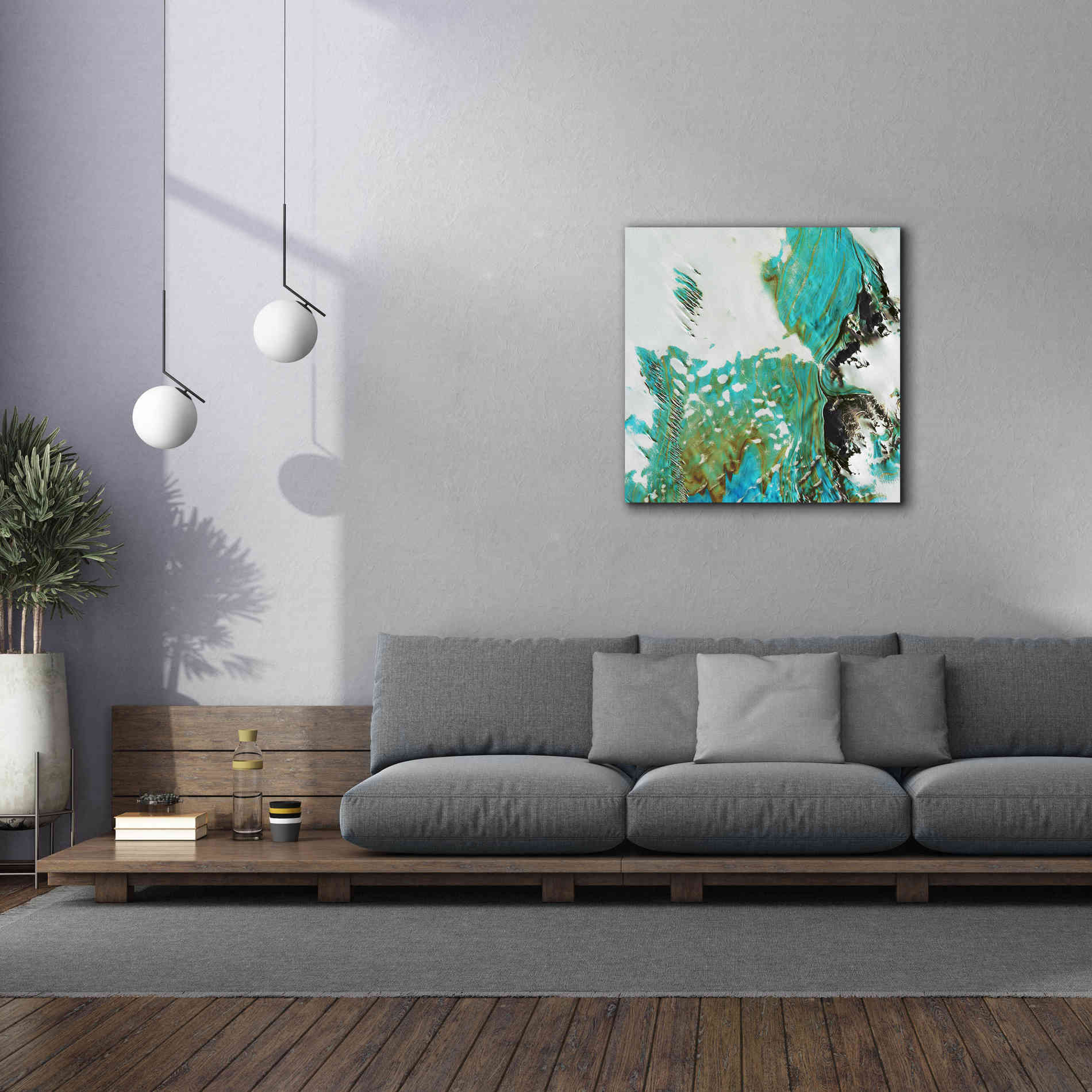'Earth as Art: Blue Ice,' Canvas Wall Art,37 x 37