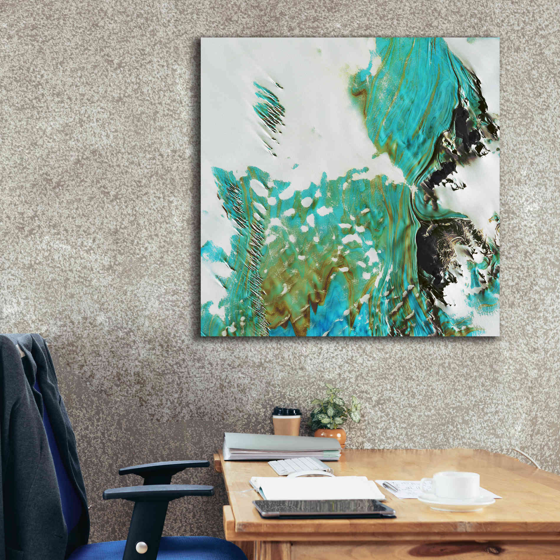 'Earth as Art: Blue Ice,' Canvas Wall Art,37 x 37