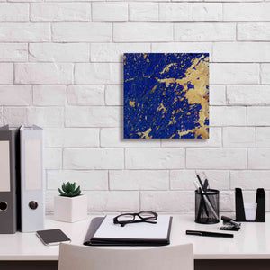 'Earth as Art: Copper and Blue,' Canvas Wall Art,12 x 12