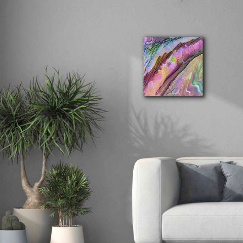 Image of 'Earth as Art: Desert Ribbons,' Canvas Wall Art,18 x 18