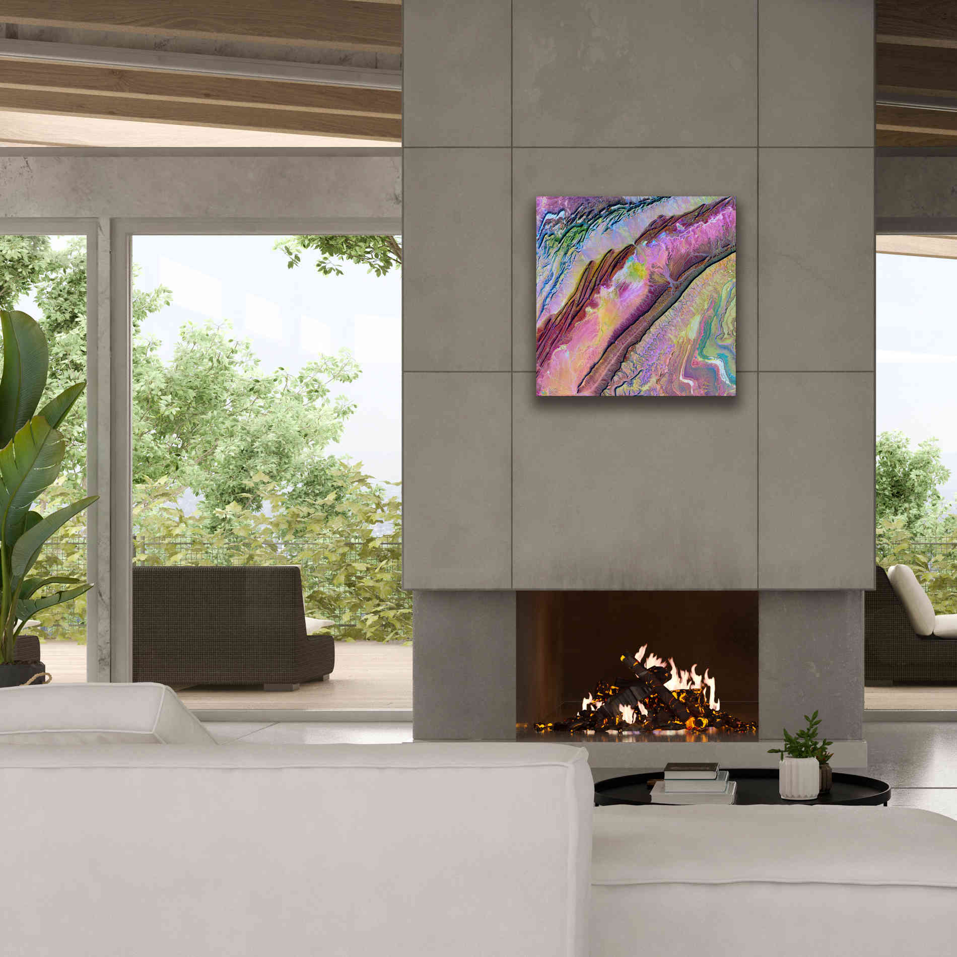 'Earth as Art: Desert Ribbons,' Canvas Wall Art,26 x 26