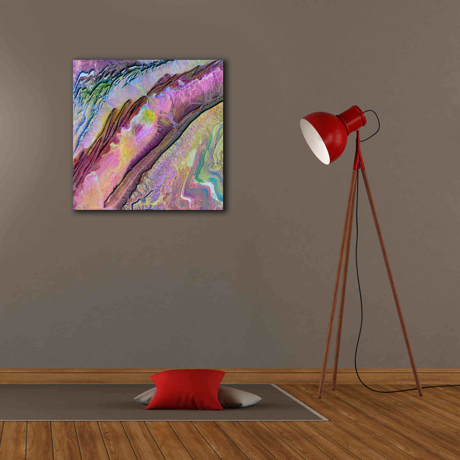 'Earth as Art: Desert Ribbons,' Canvas Wall Art,26 x 26
